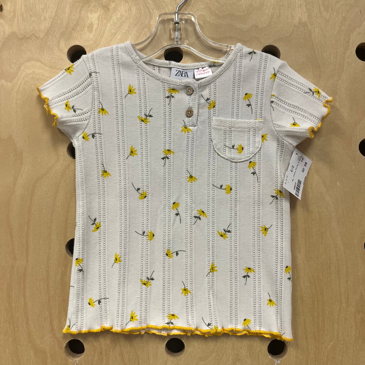 Cream & Yellow Floral Top