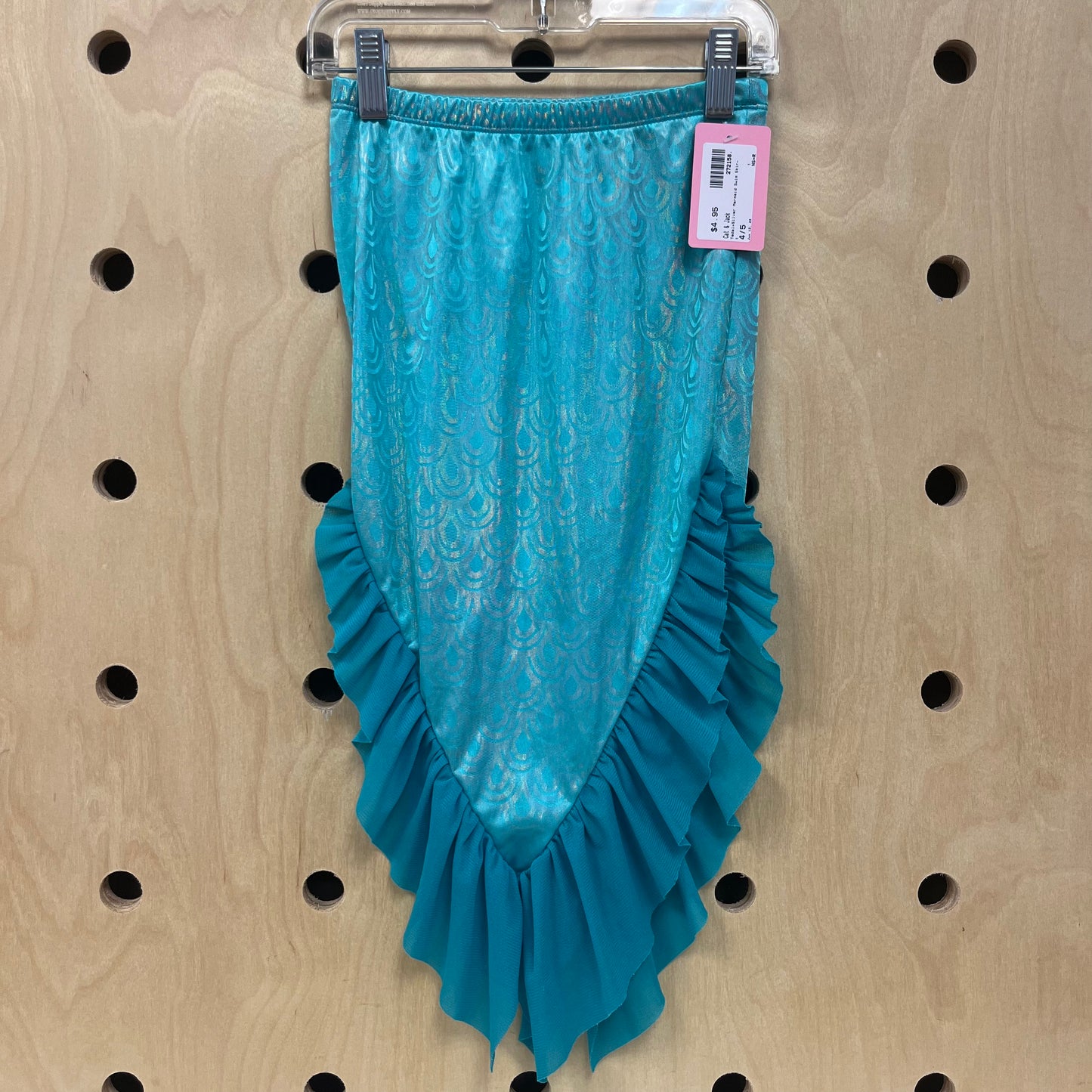 Teal+Silver Mermaid Swim Skirt