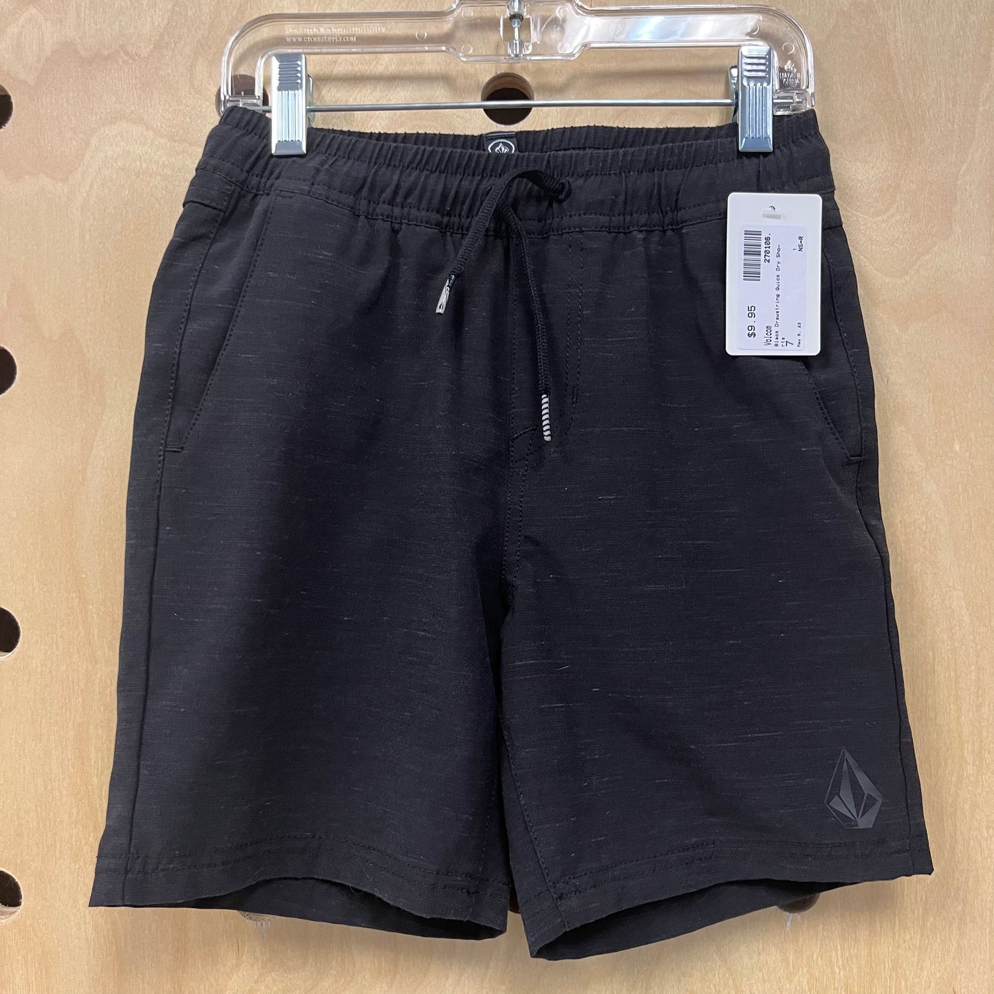 Black Drawstring Quick Dry Shorts