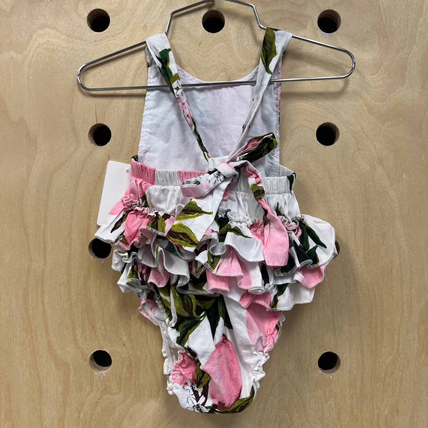 White+Pink Fruit Romper
