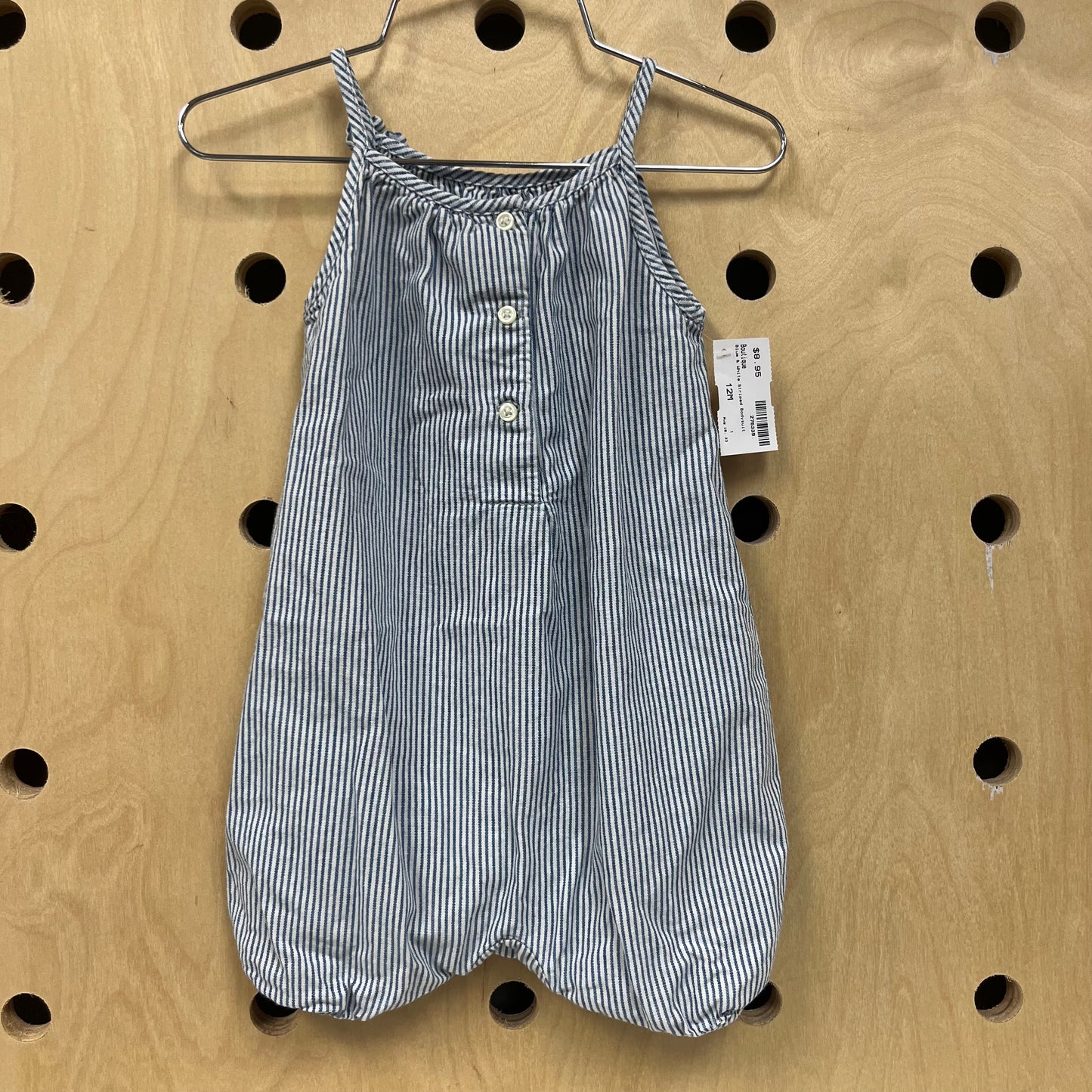 Blue & White Striped Bodysuit