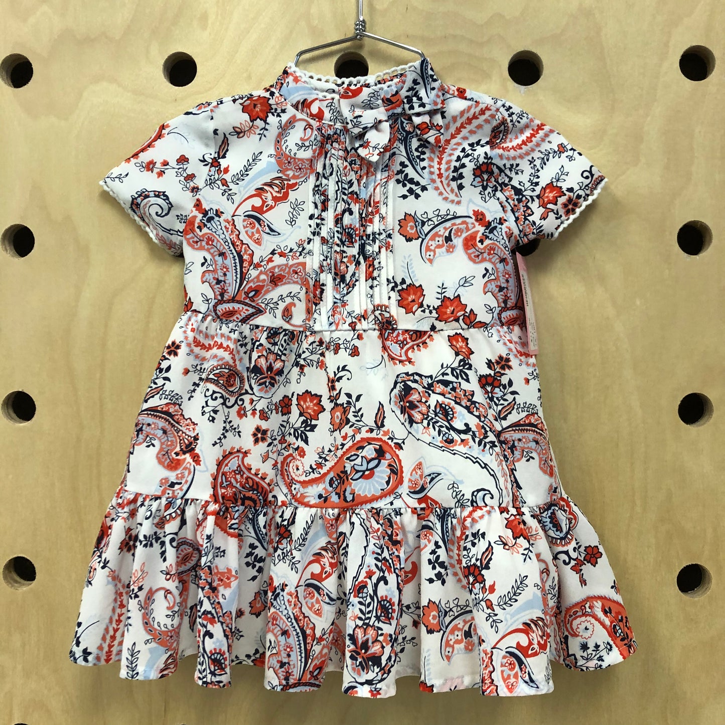 White Floral Chiffon Dress