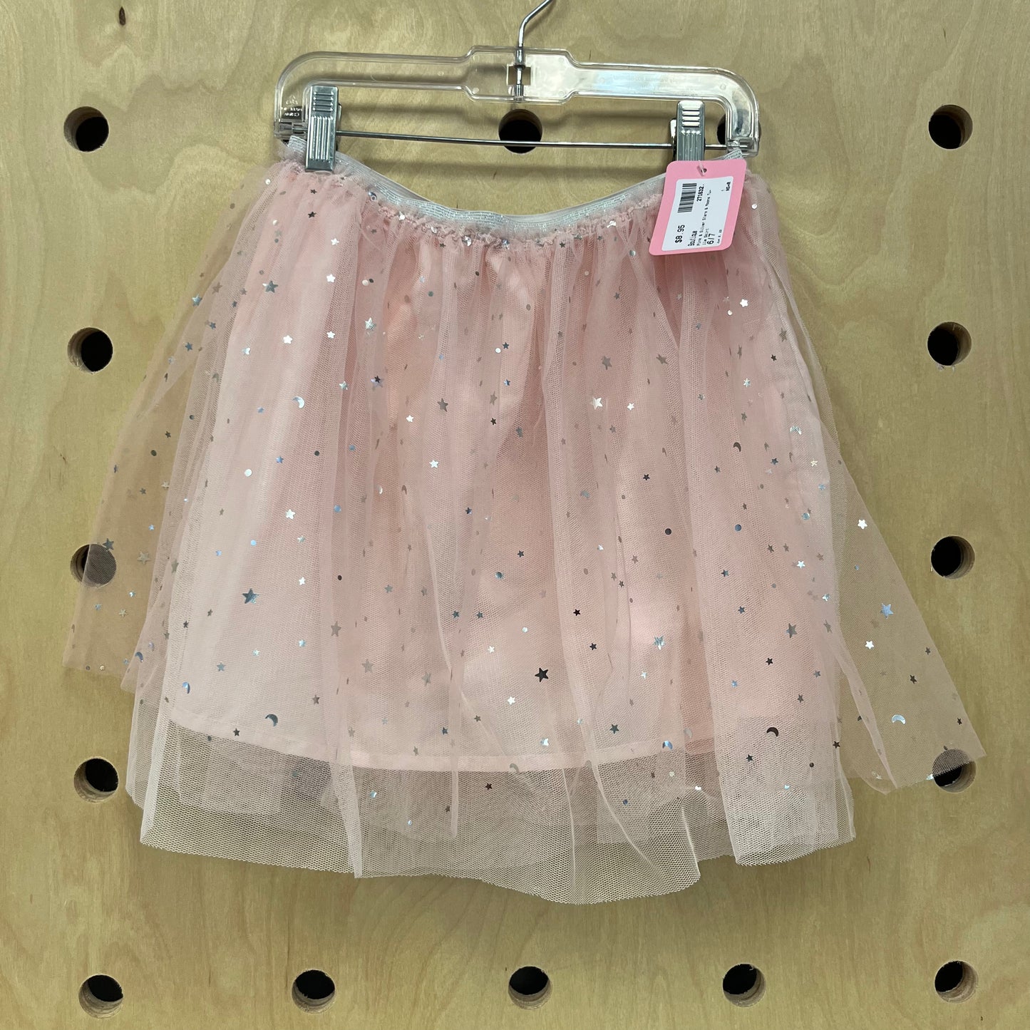 Pink & Silver Stars & Moons Tulle Skirt