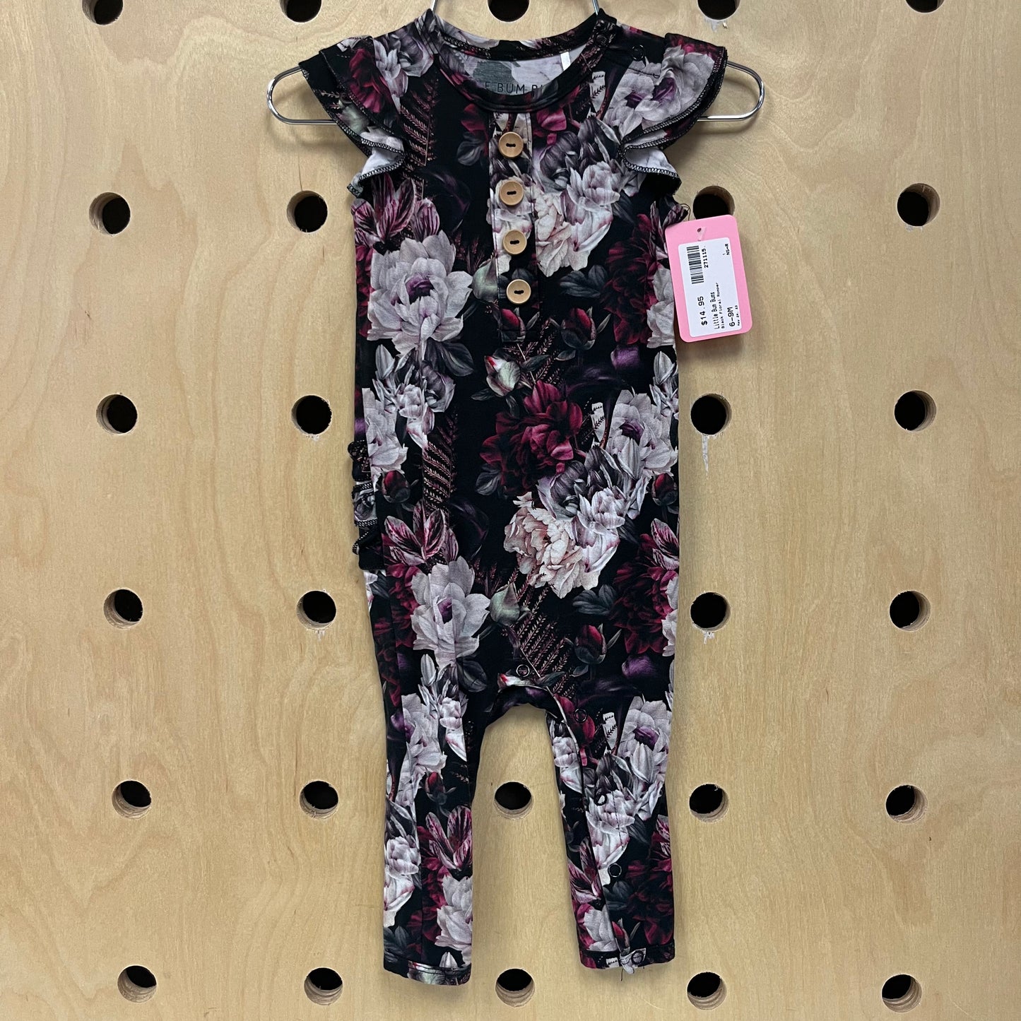 Black Floral Romper