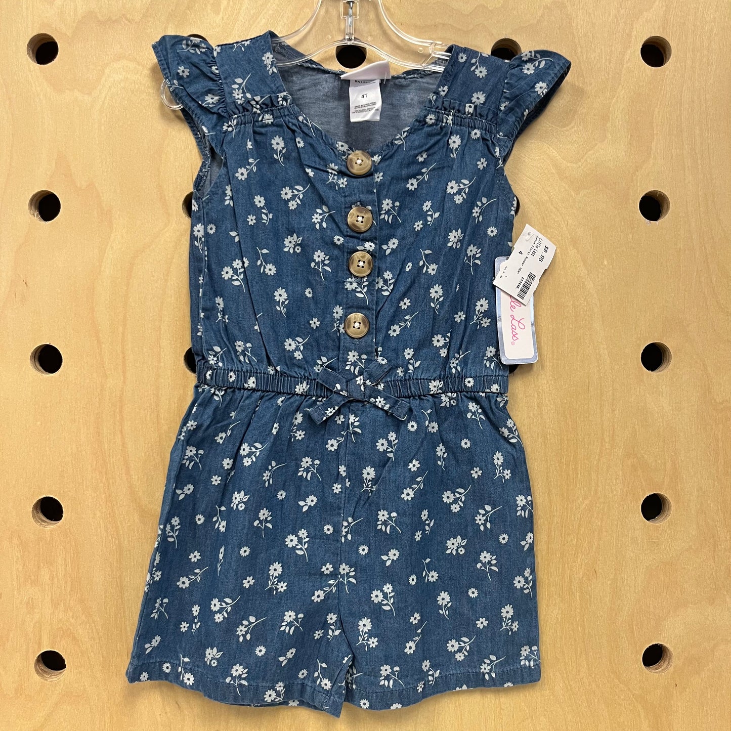 Denim Floral Romper NEW!