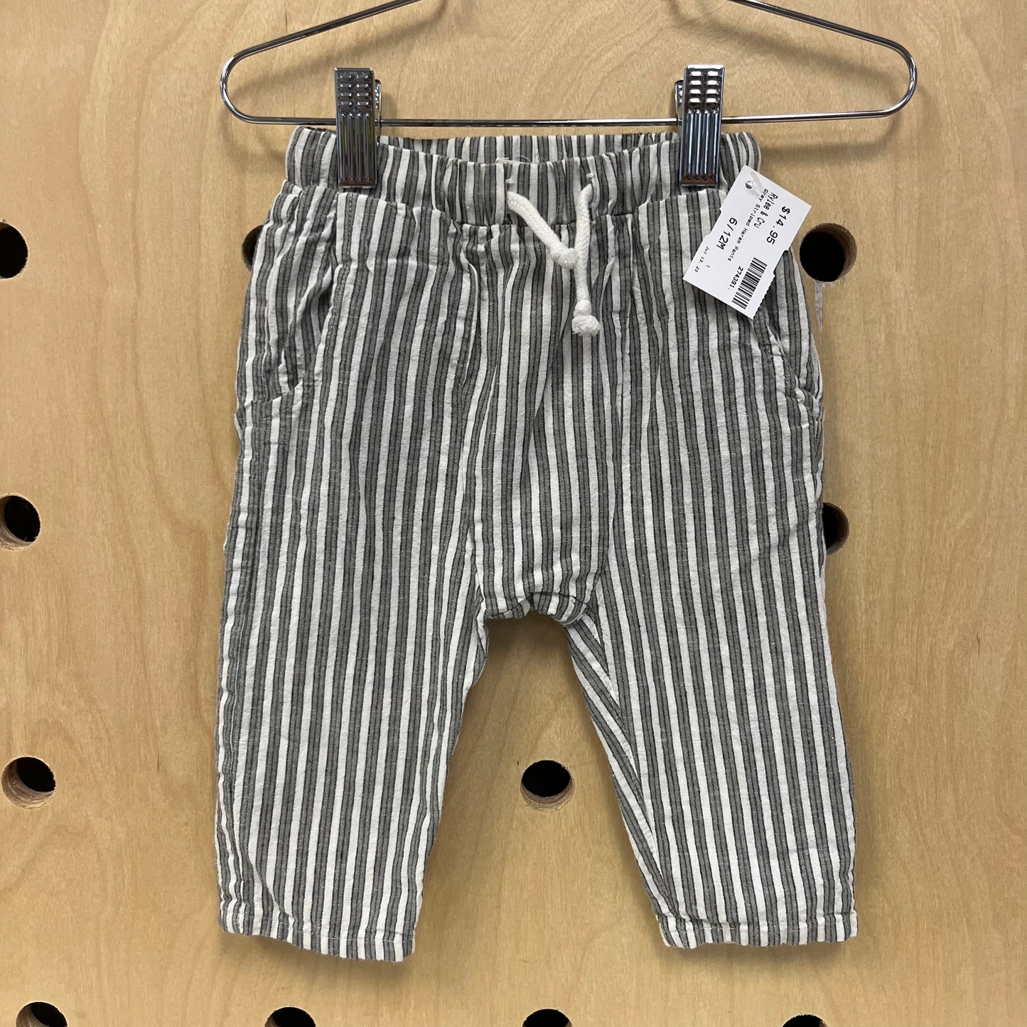 Grey Striped Harem Pants