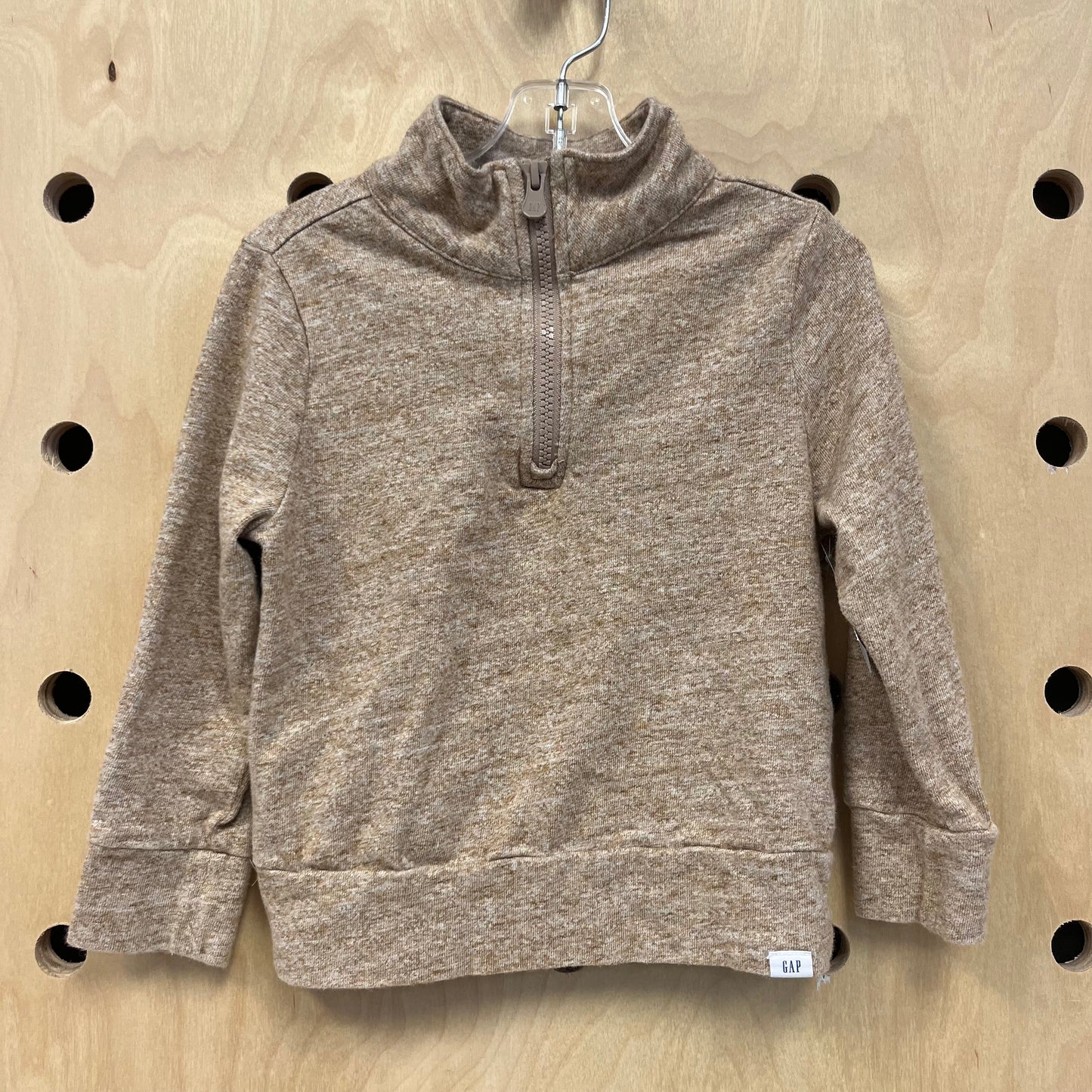 Tan Half Zip Sweatshirt