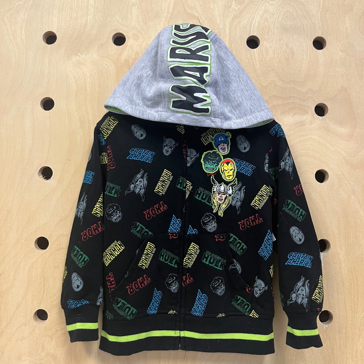 Black Avengers Zip Hoodie