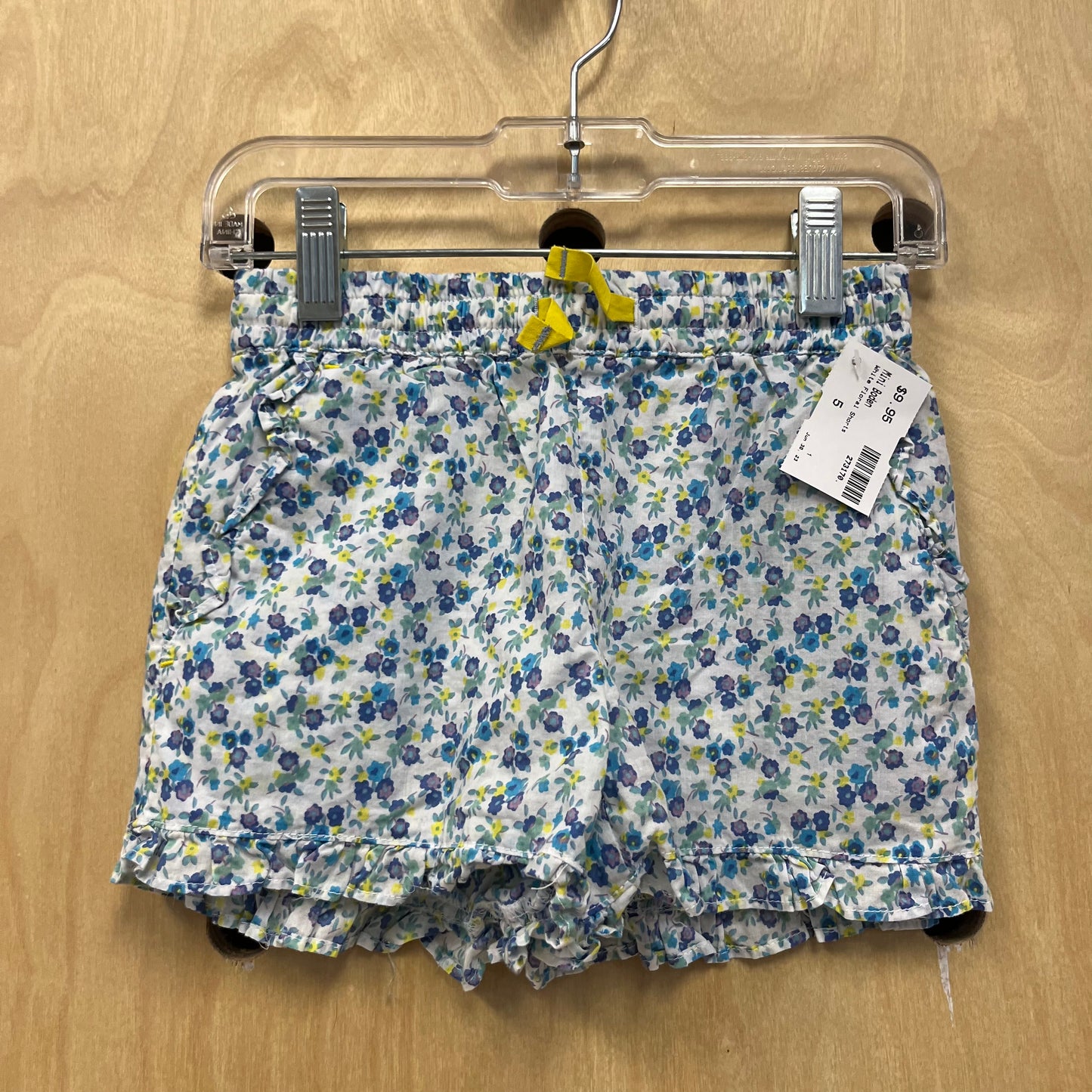 White Floral Shorts