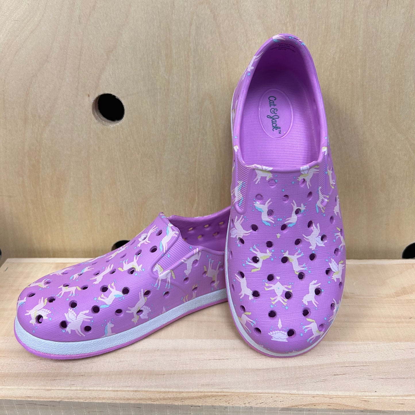Purple Pegasus Rubber Slip Ons
