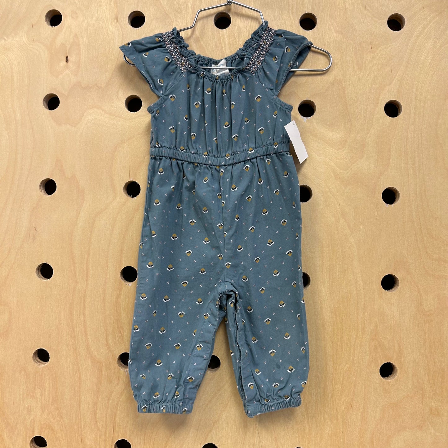 Blue Floral Romper