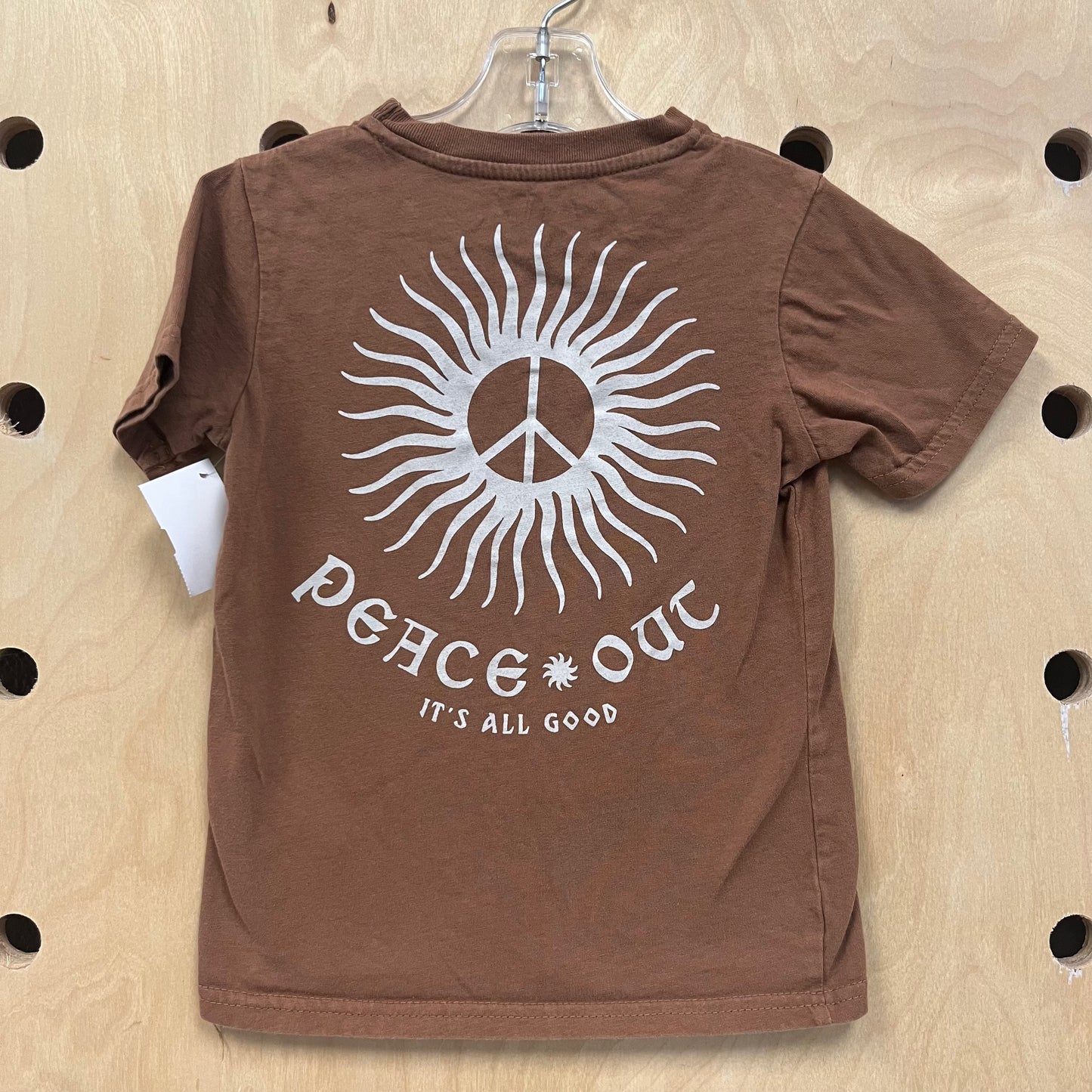 Brown Peace Out Tee