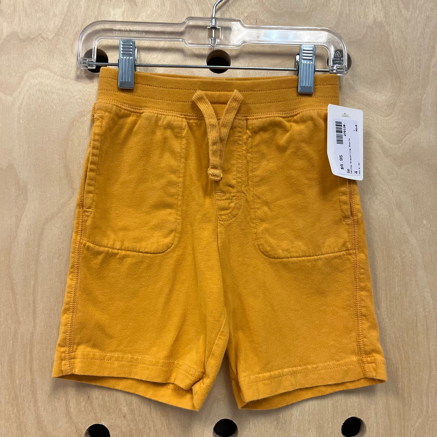 Yellow Drawstring Shorts