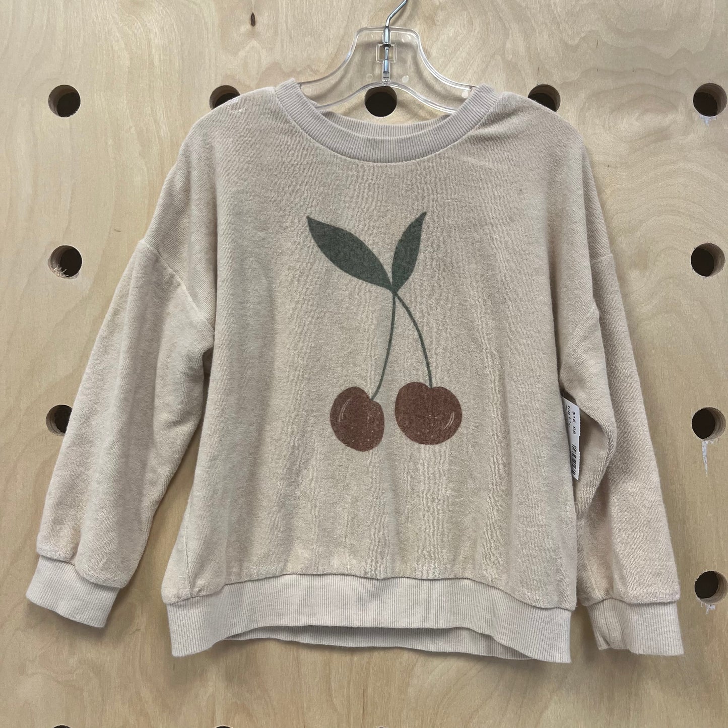 Tan Terry Cherry Sweatshirt