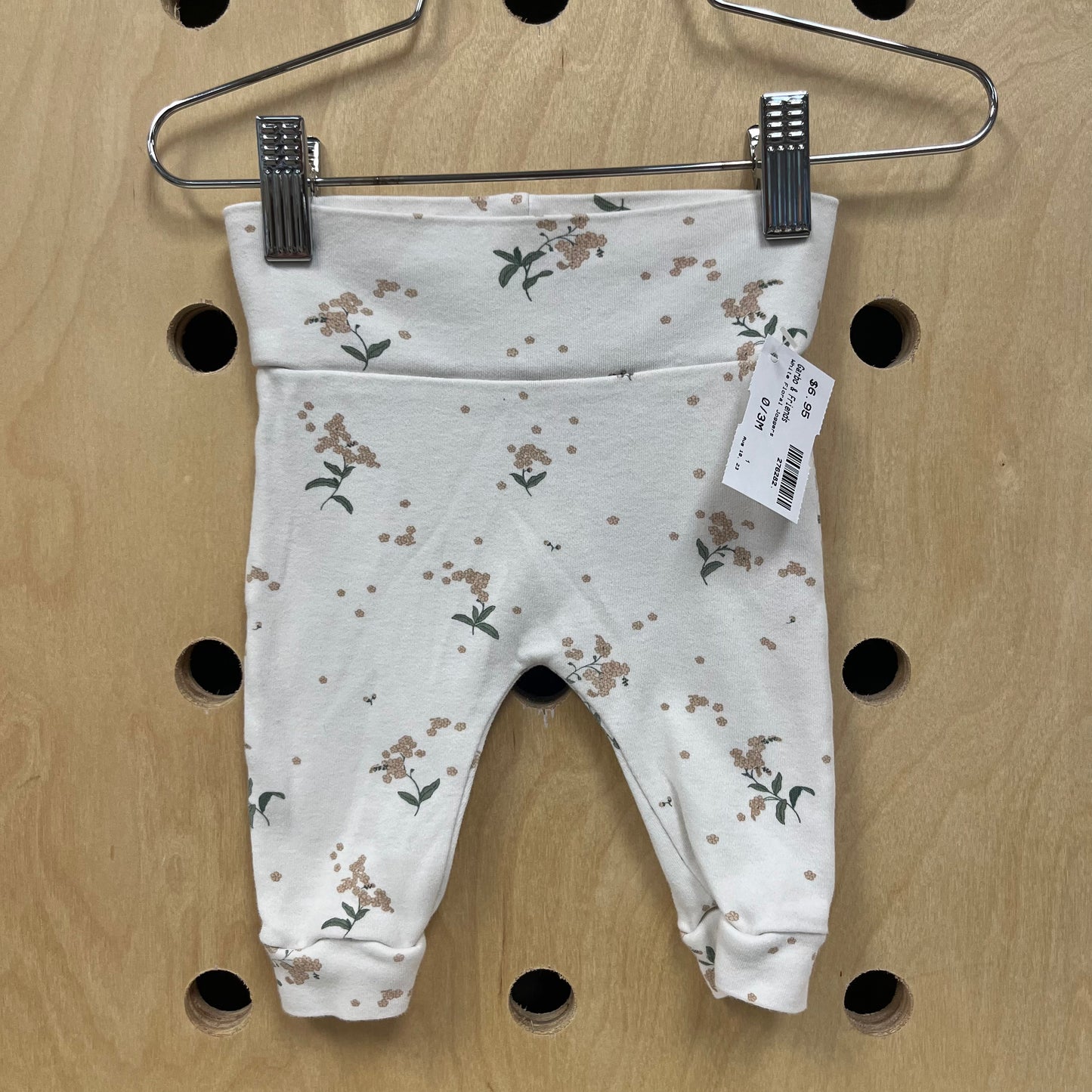 White Floral Joggers
