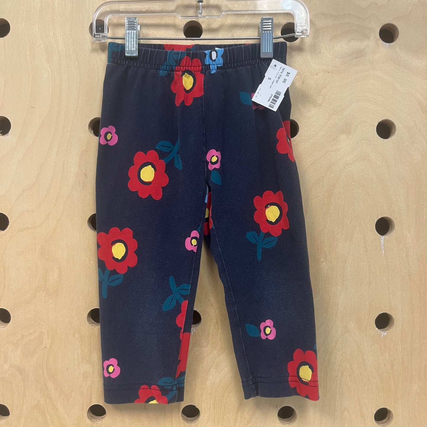 Navy Floral Leggings