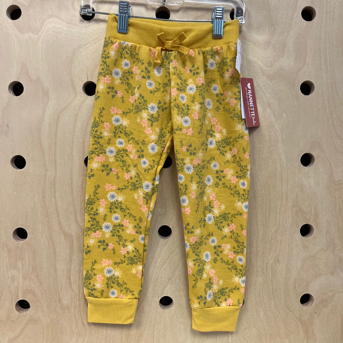 Yellow Floral Joggers