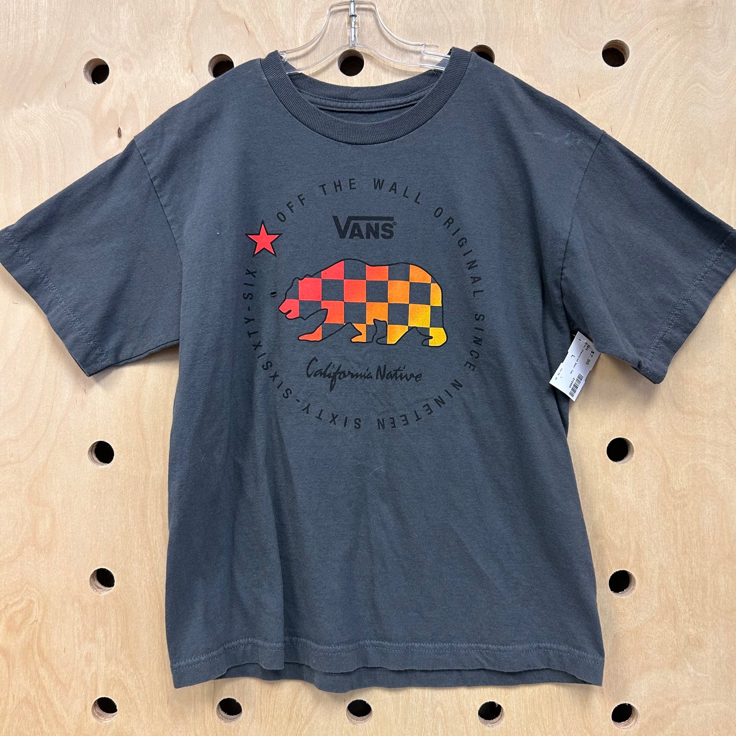 Grey Checkered Bear Tee