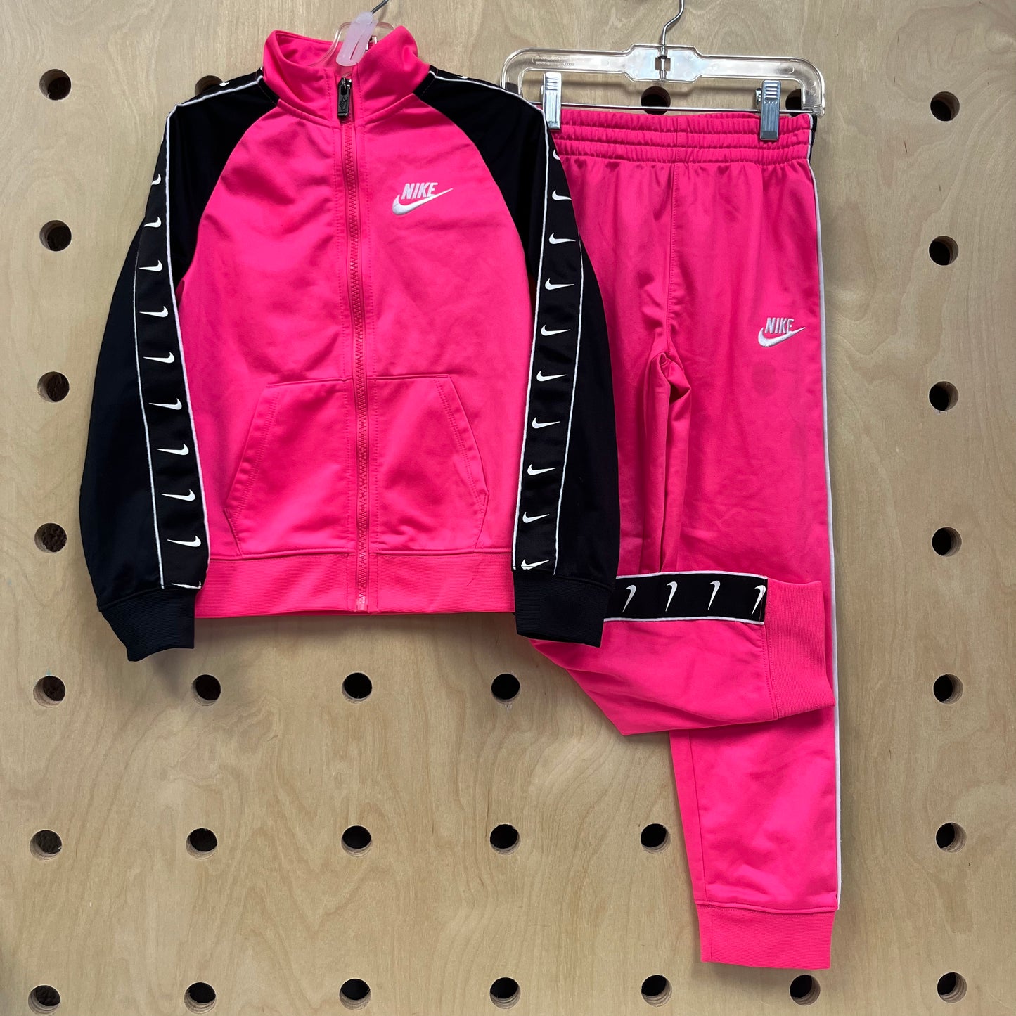 Neon Pink+Black Track Suit