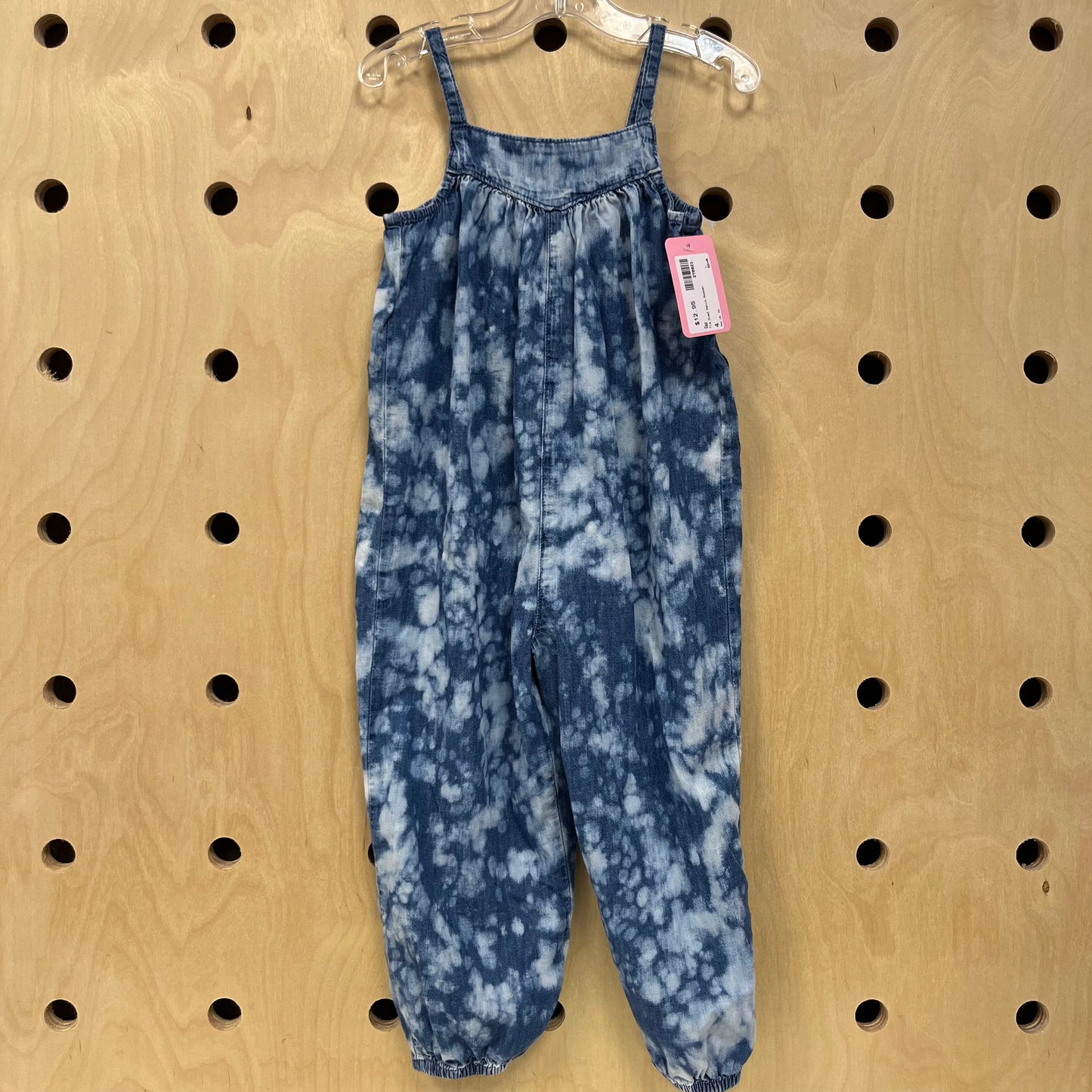 Tie Dyed Denim Romper