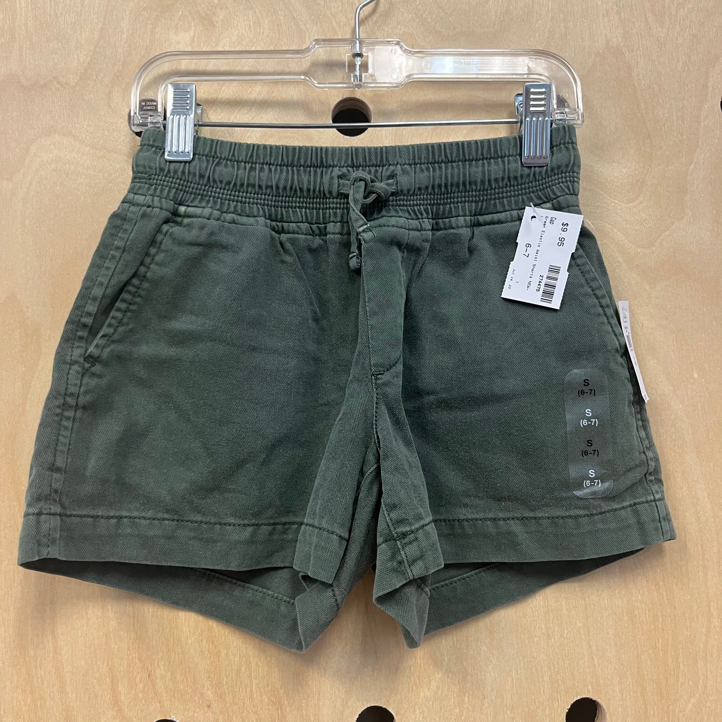 Green Elastic Waist Shorts NEW!