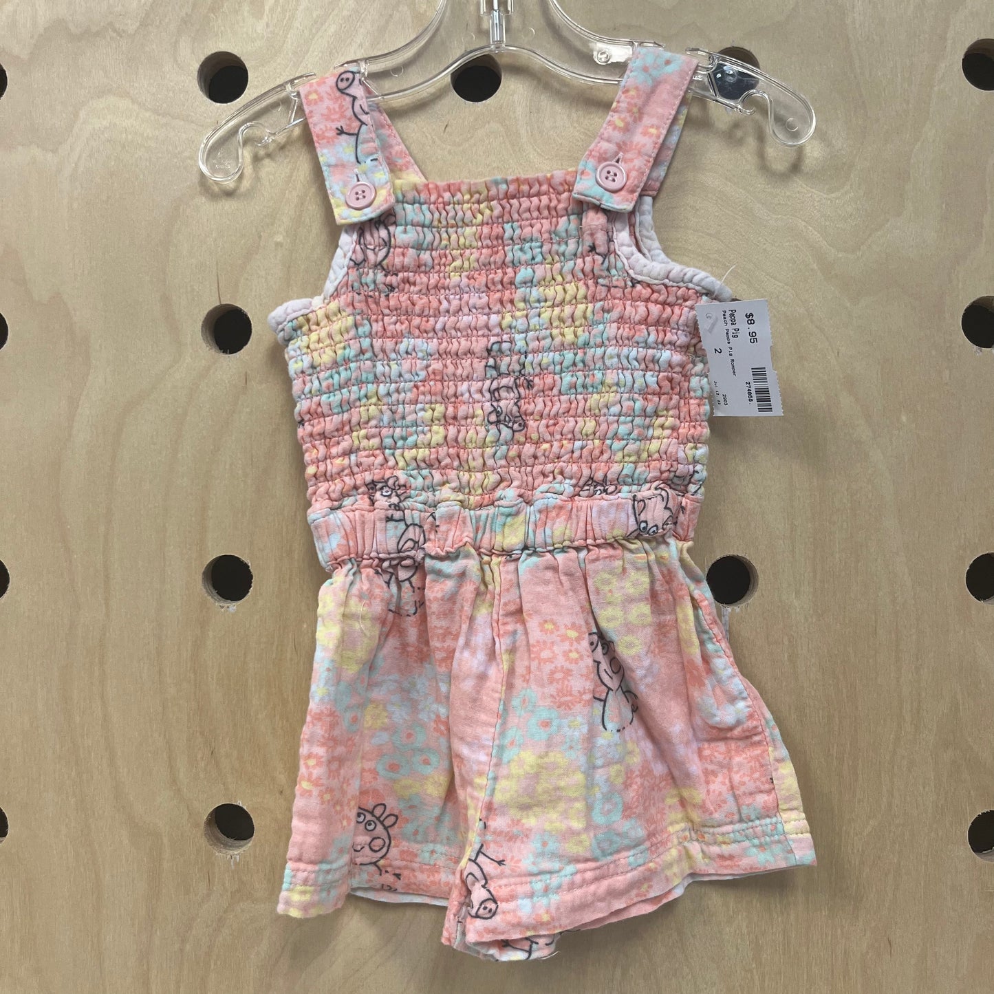 Peach Peppa Pig Romper