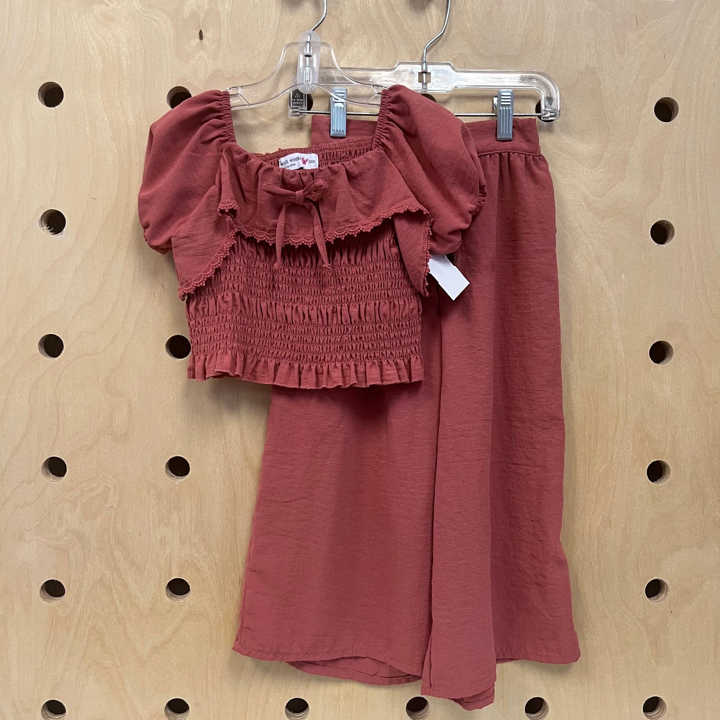 Rust Red Pant and Blouse Set
