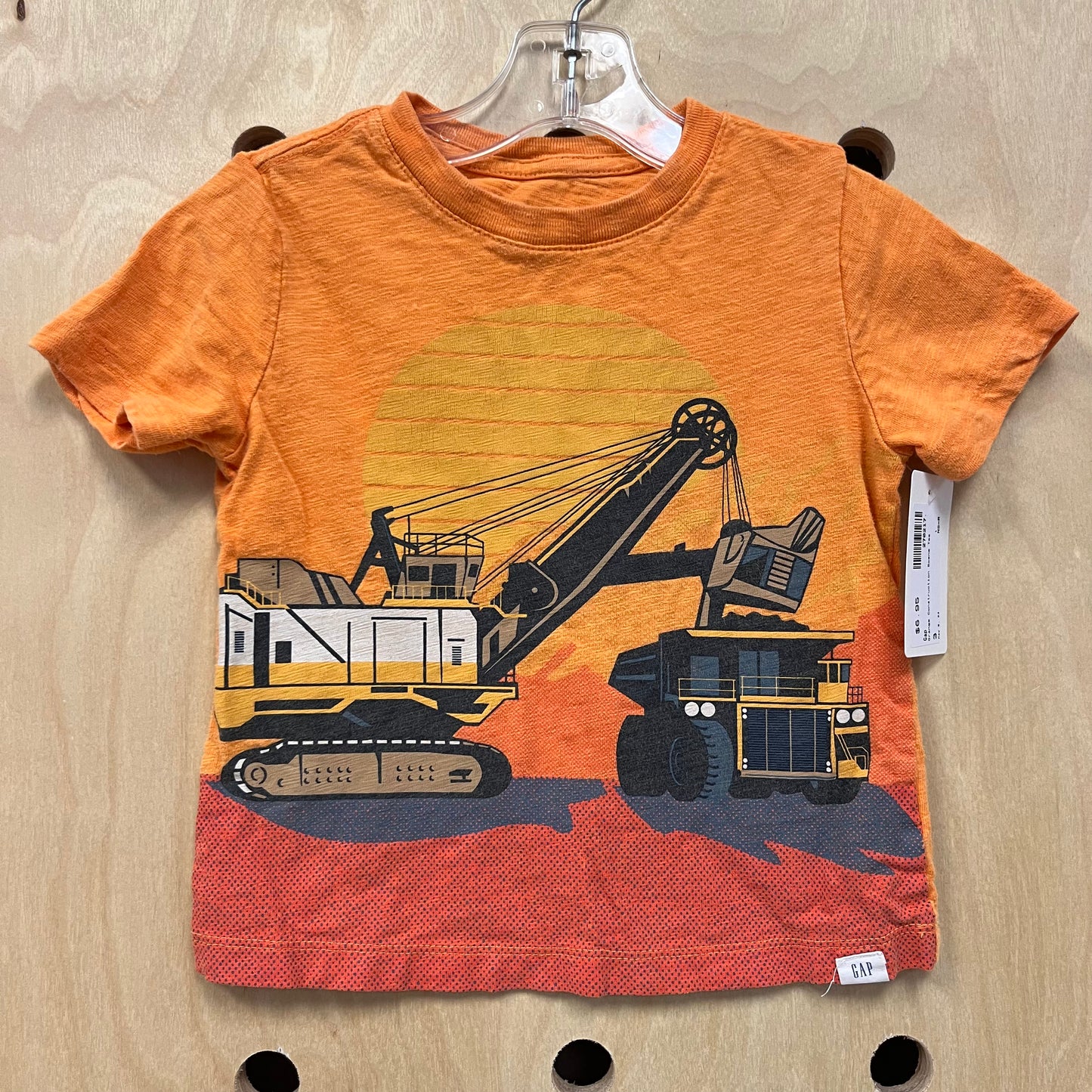 Orange Construction Scene Tee