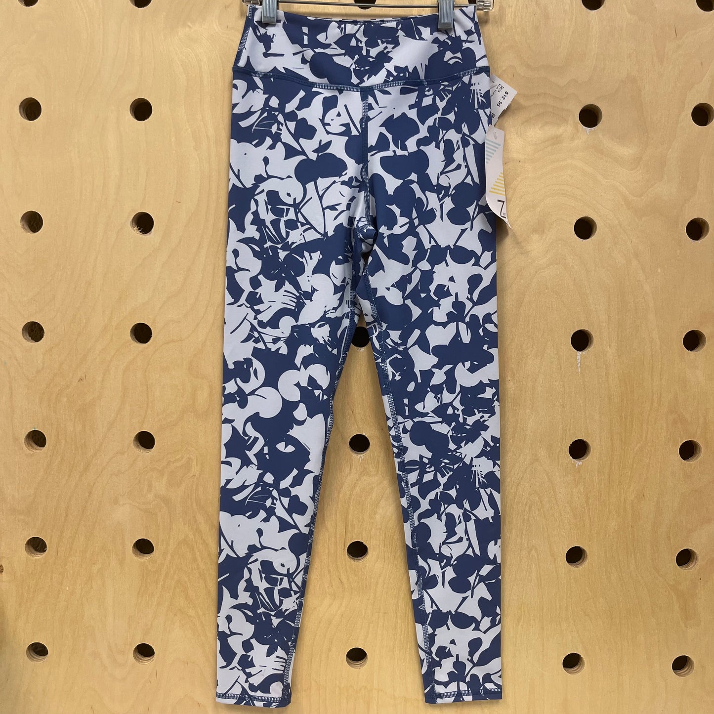 Blue Floral Graphic Leggings