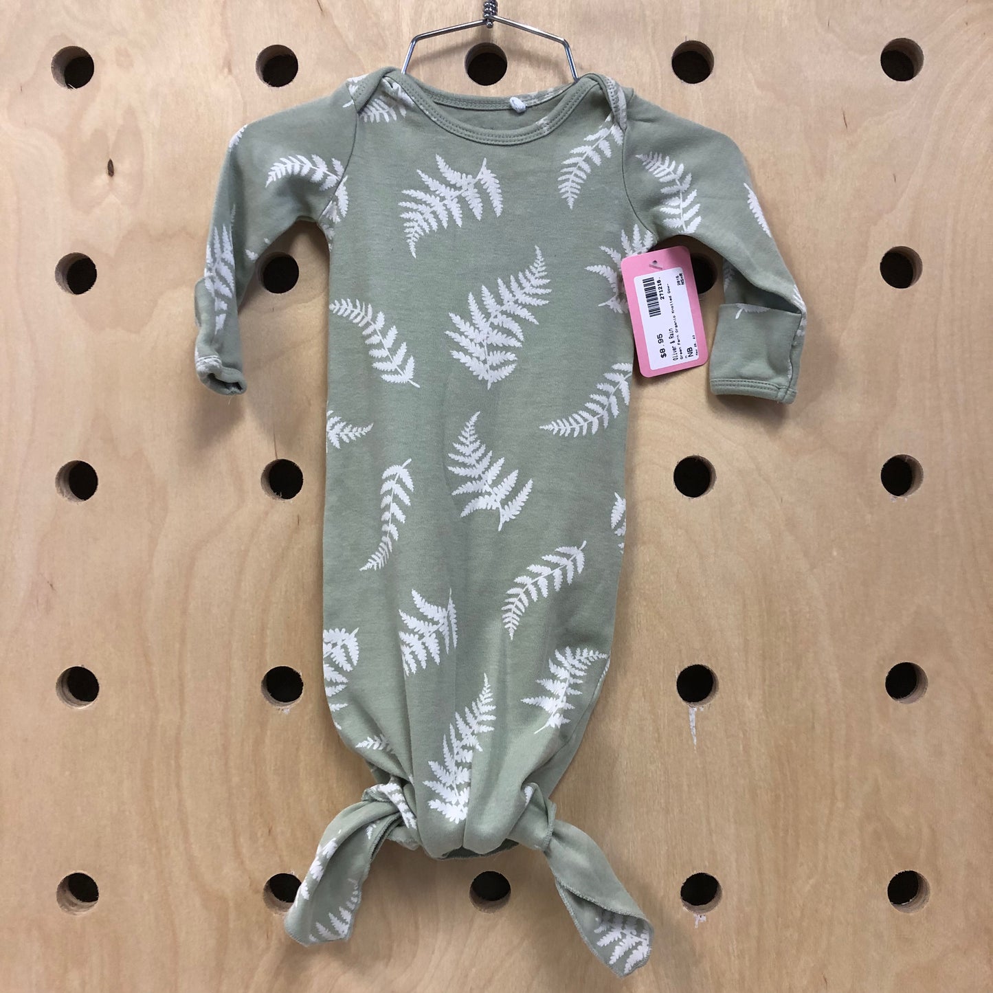 Green Fern Organic Knotted Gown