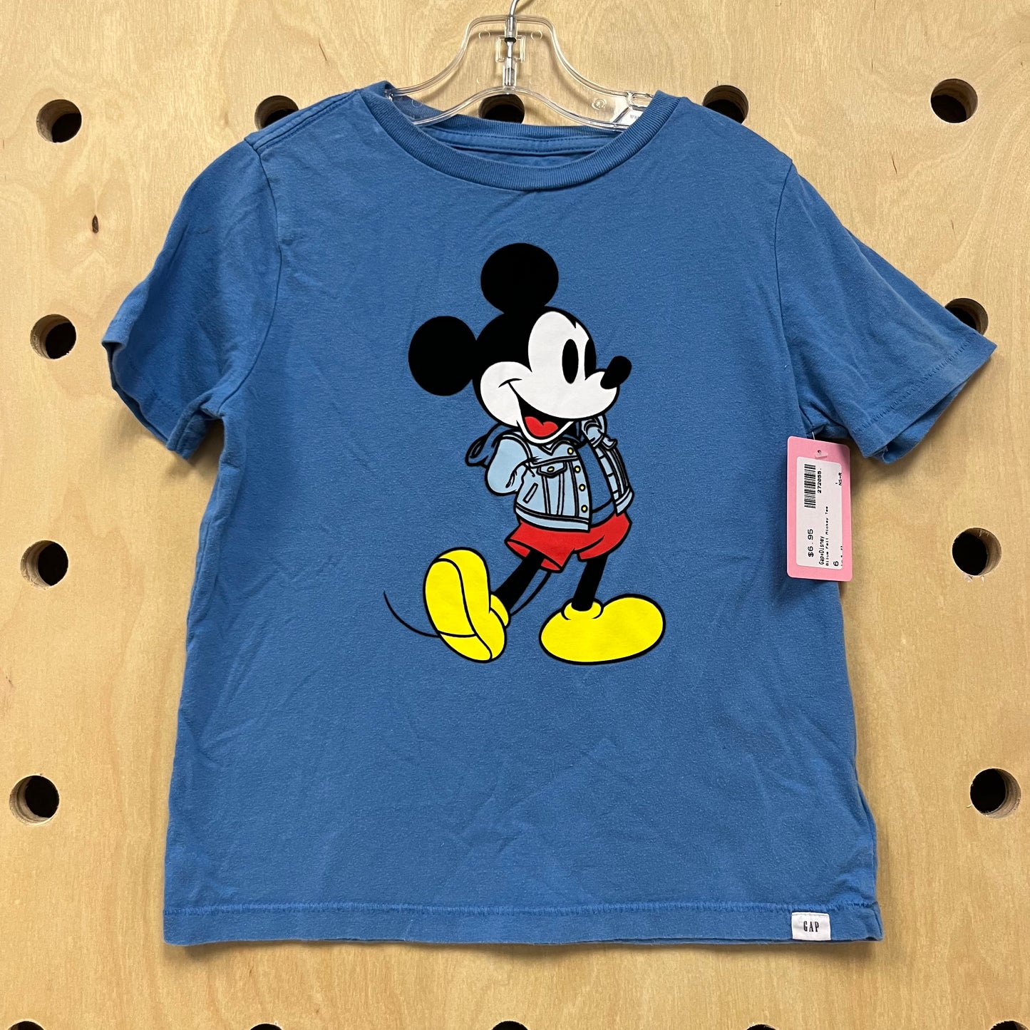 Blue Felt Mickey Tee