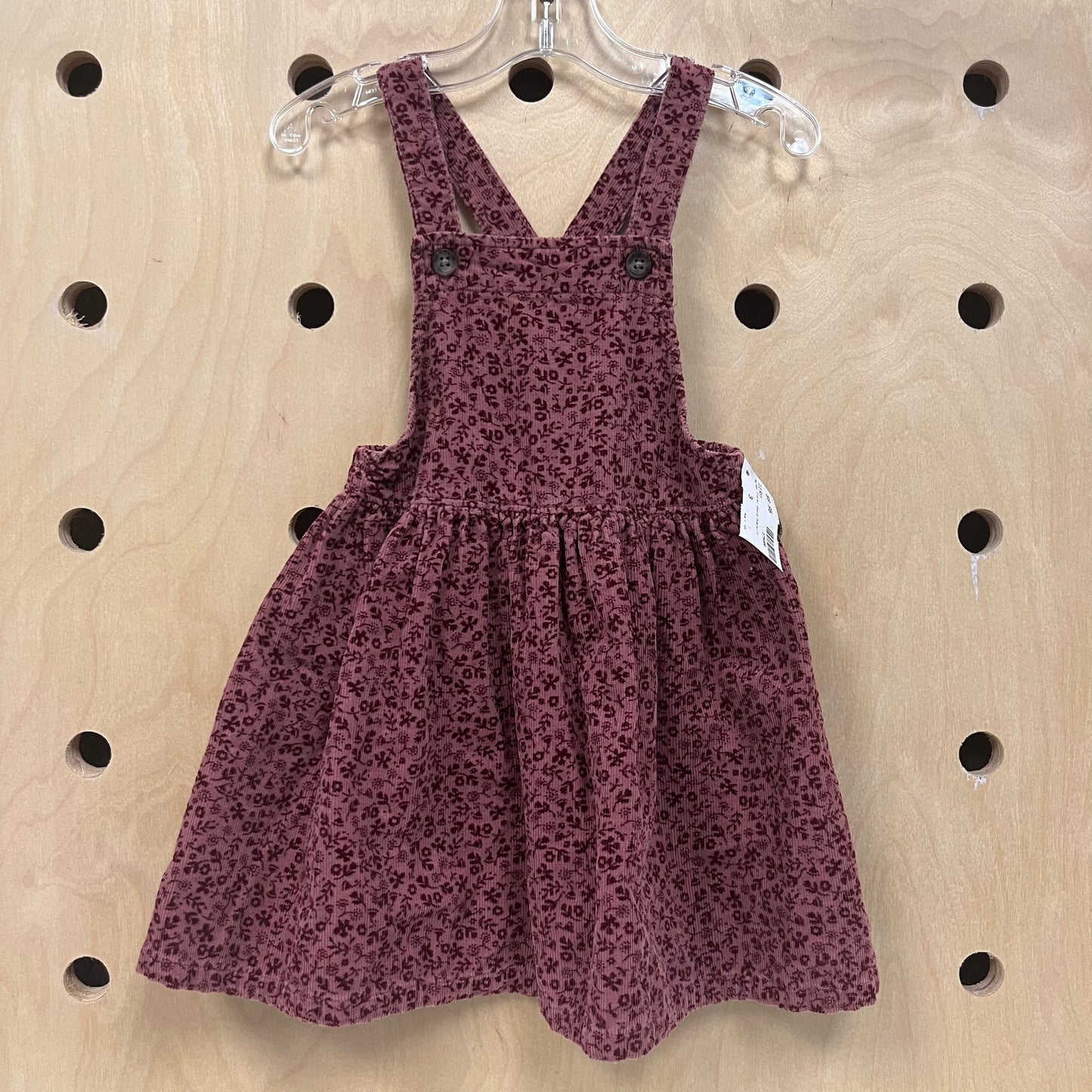Maroon Floral Cord Jumper