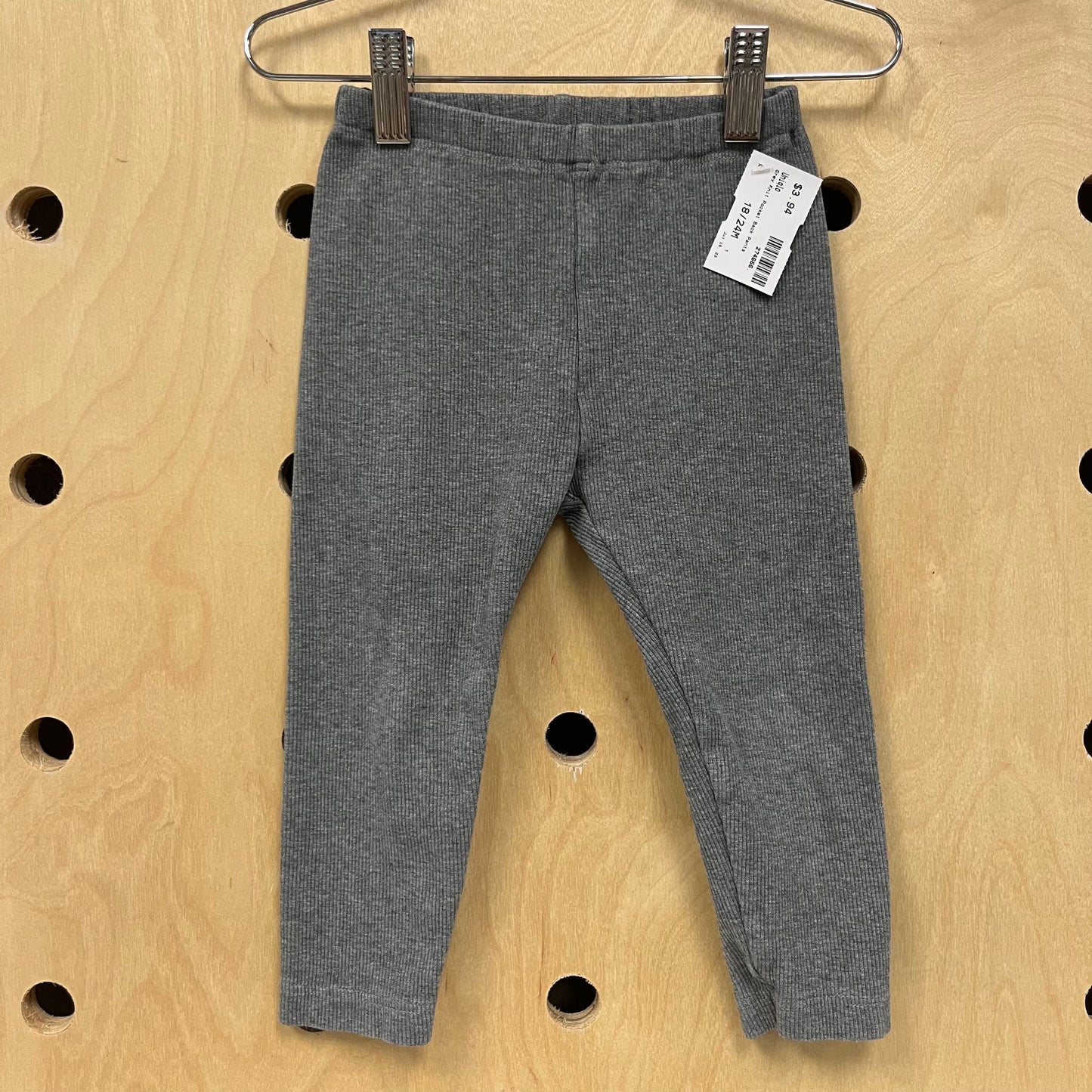Grey Knit Pocket Back Pants