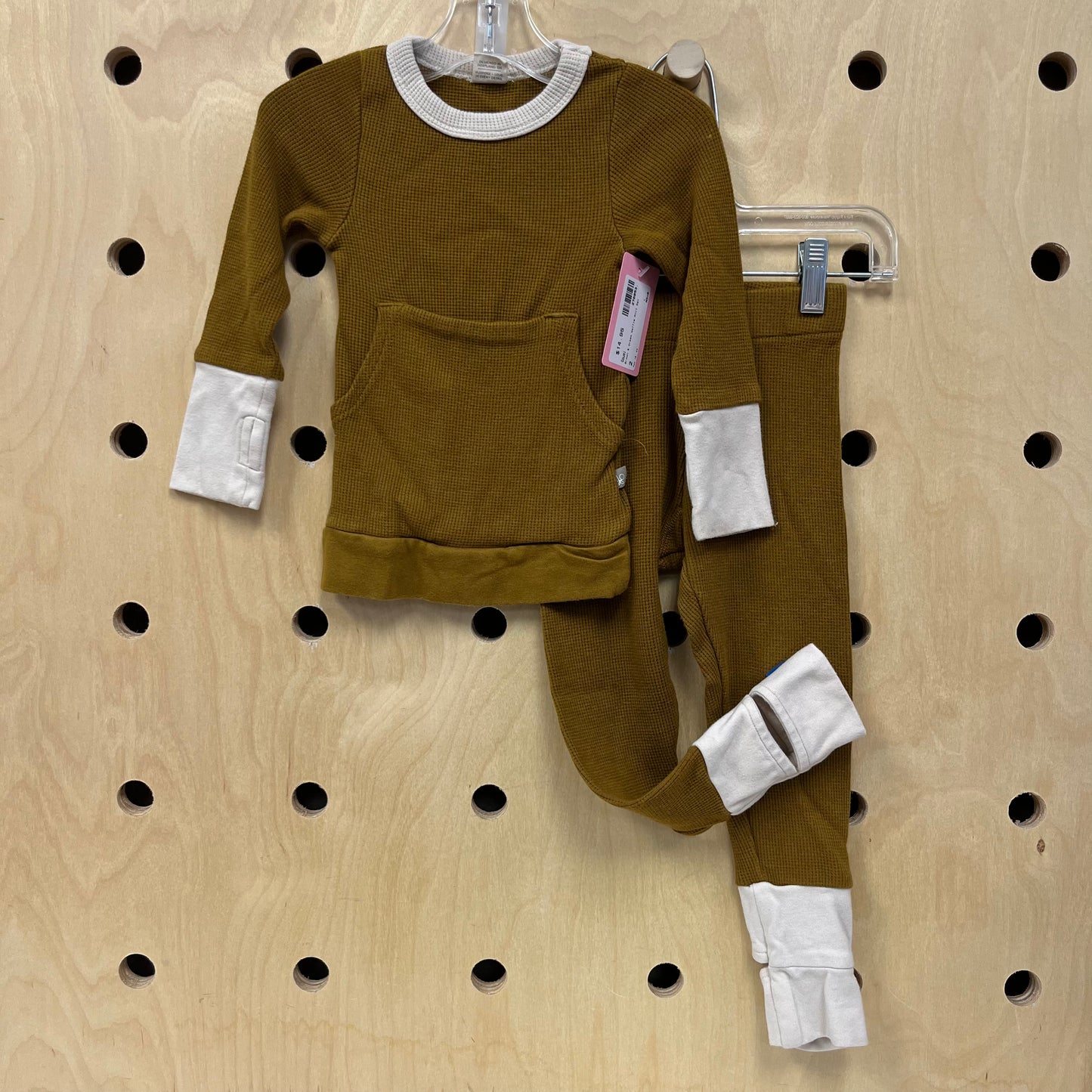Brown & Cream Waffle Knit Set