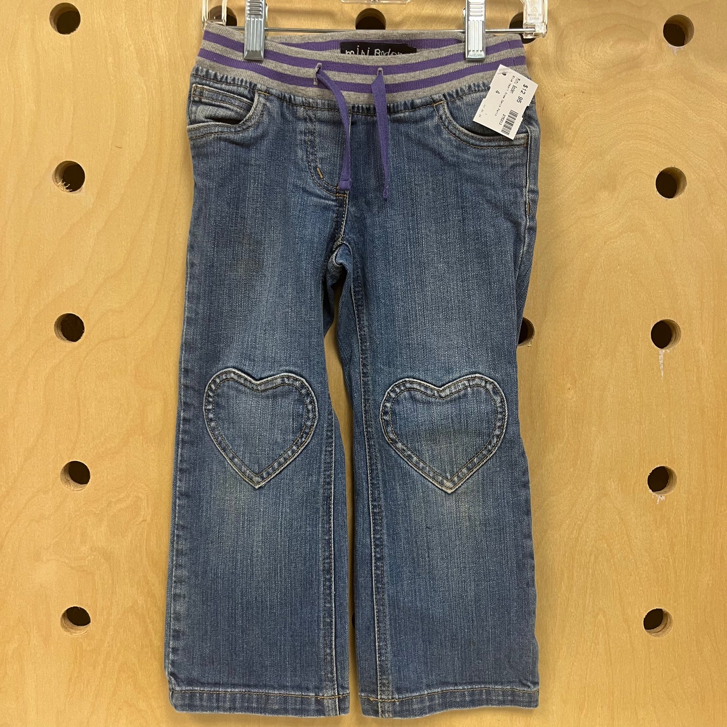 Blue Heart Knee Denim Pants