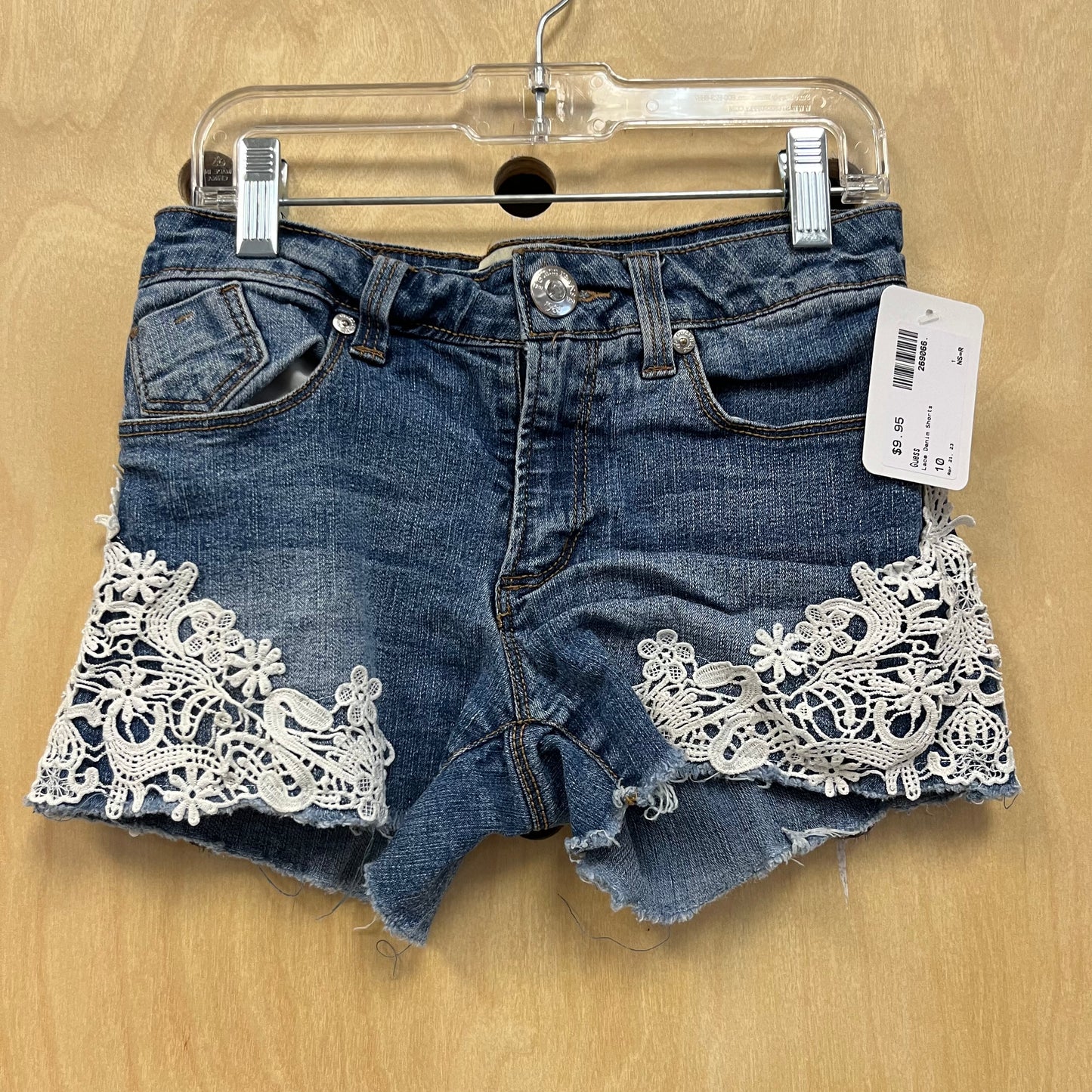 Lace Denim Shorts