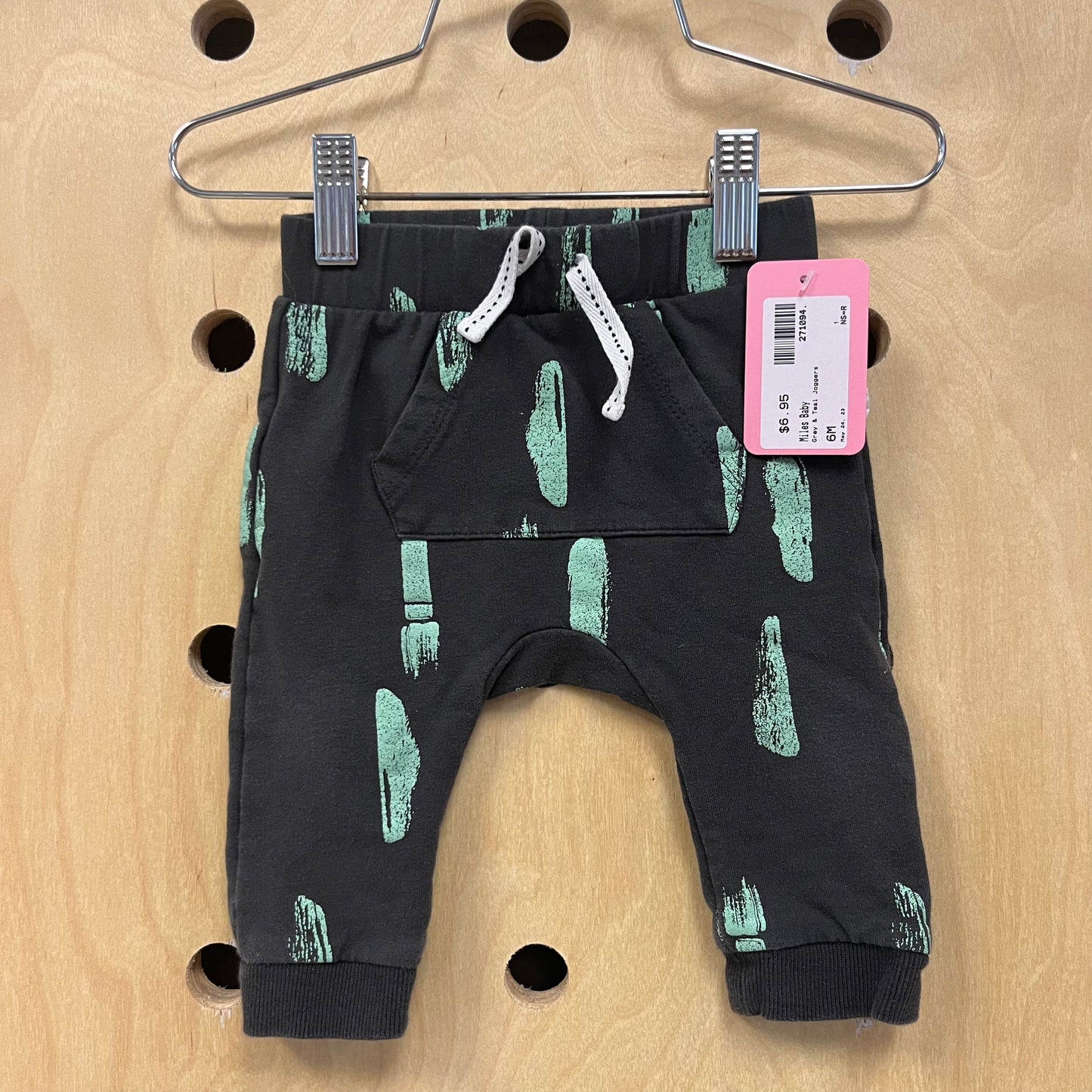 Grey & Teal Joggers