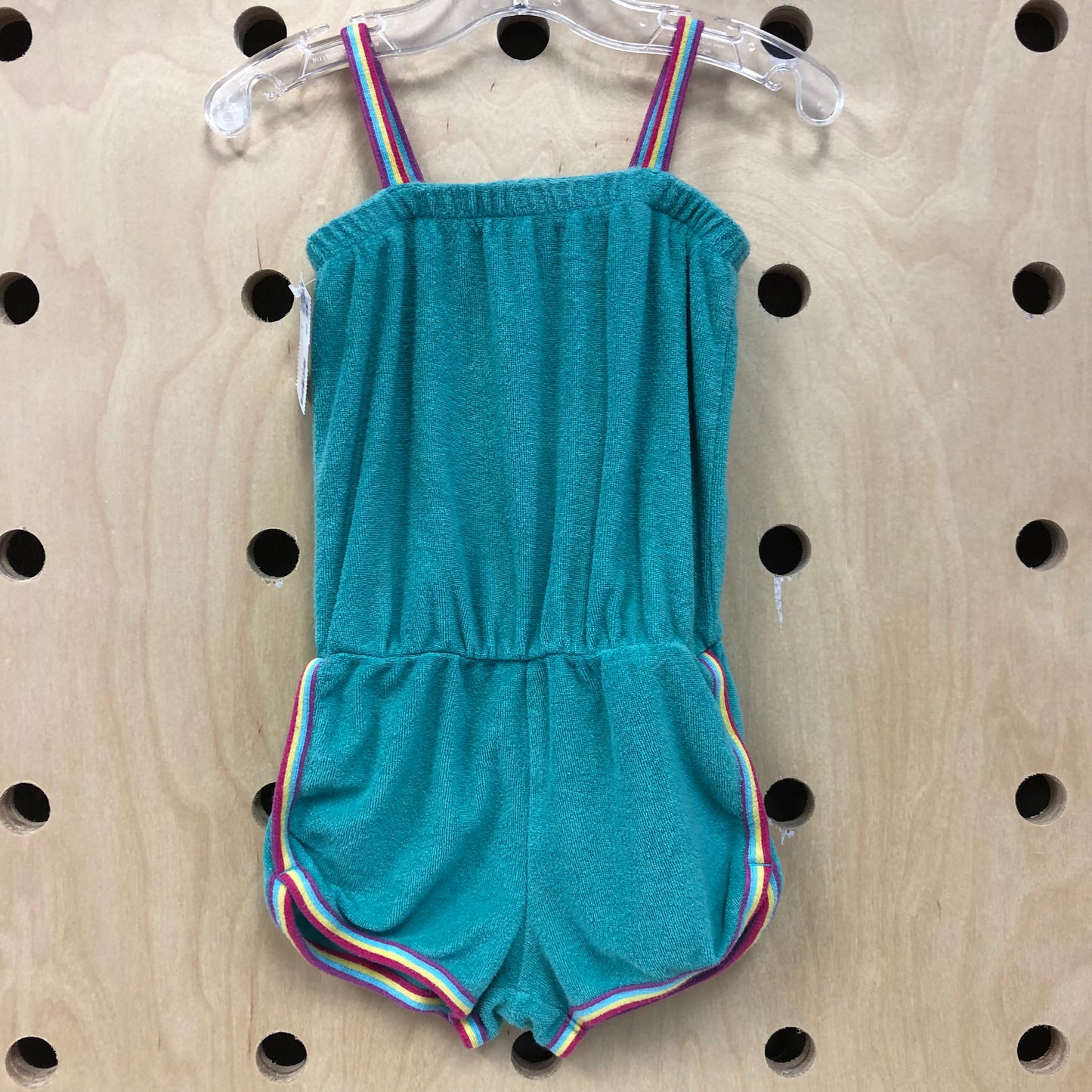 Teal Terry Romper