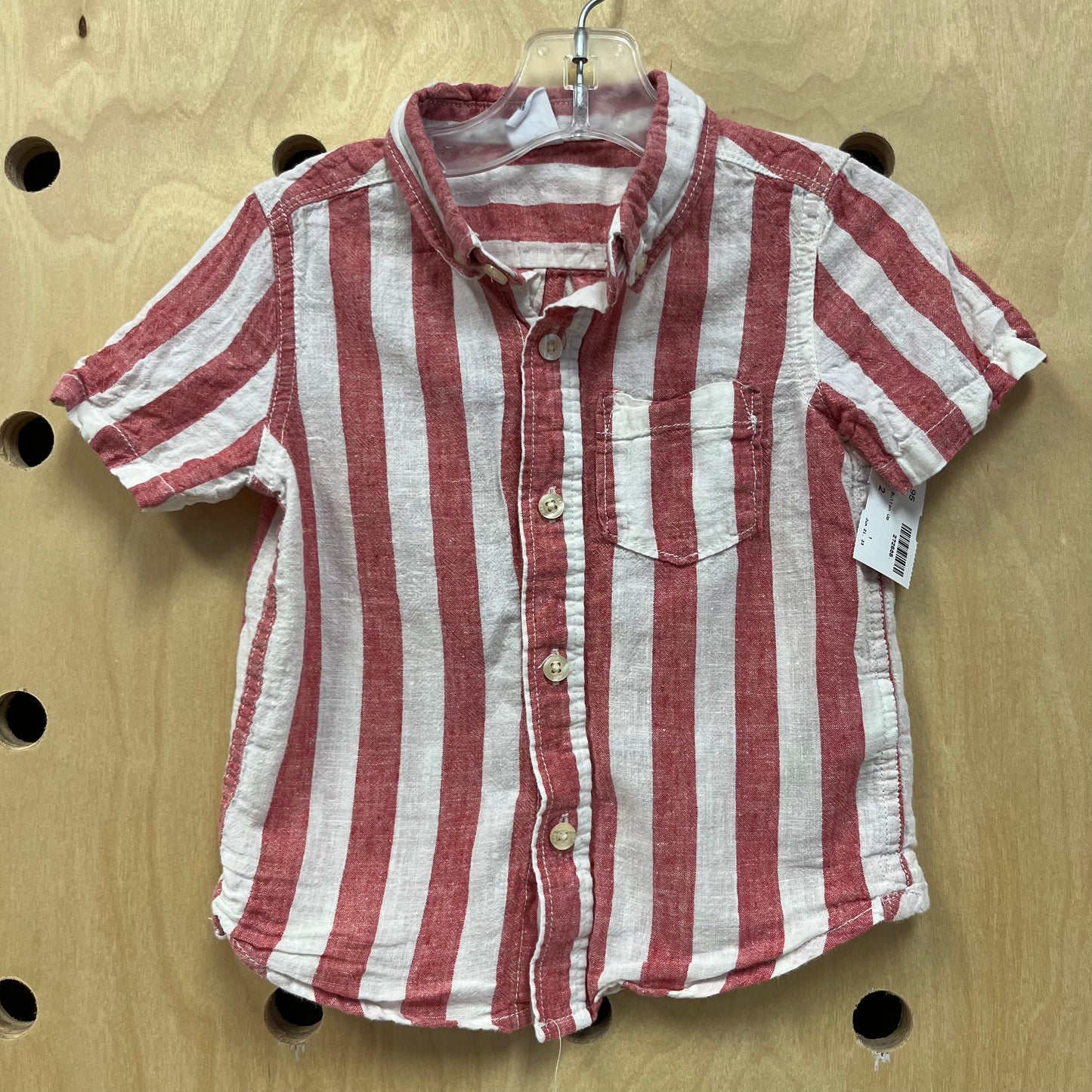 Red Striped Button Up