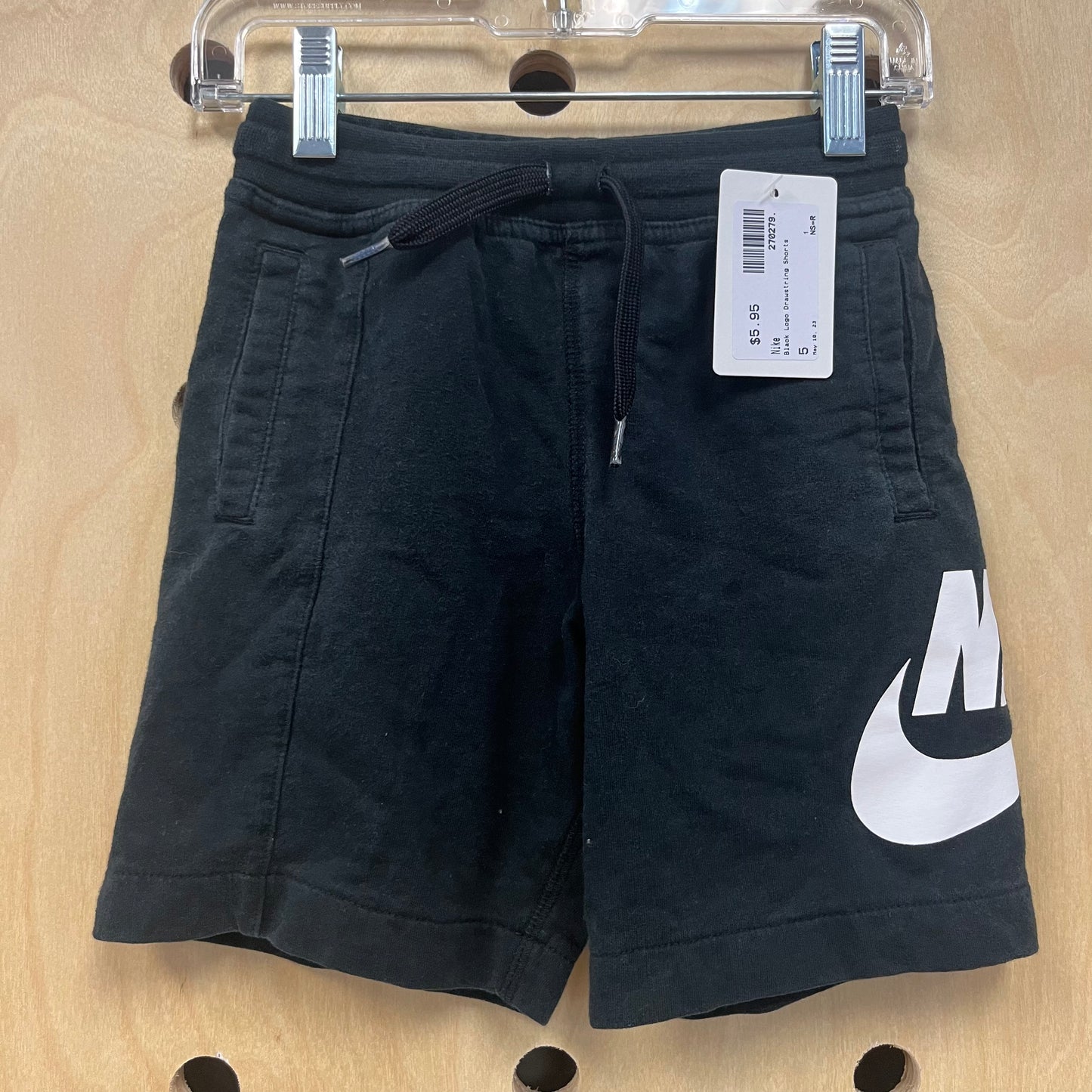 Black Logo Drawstring Shorts