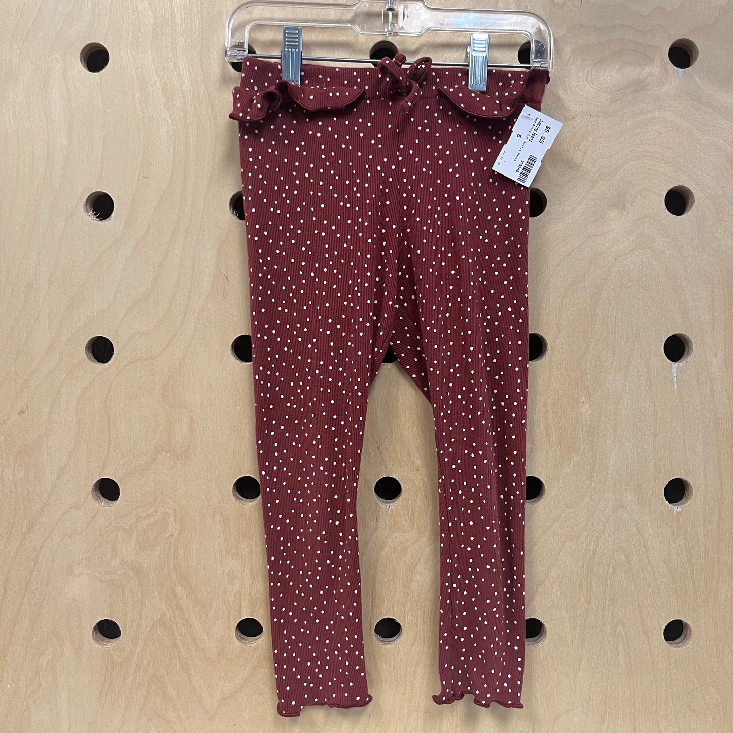Red Polka Dot Ruffle Pants
