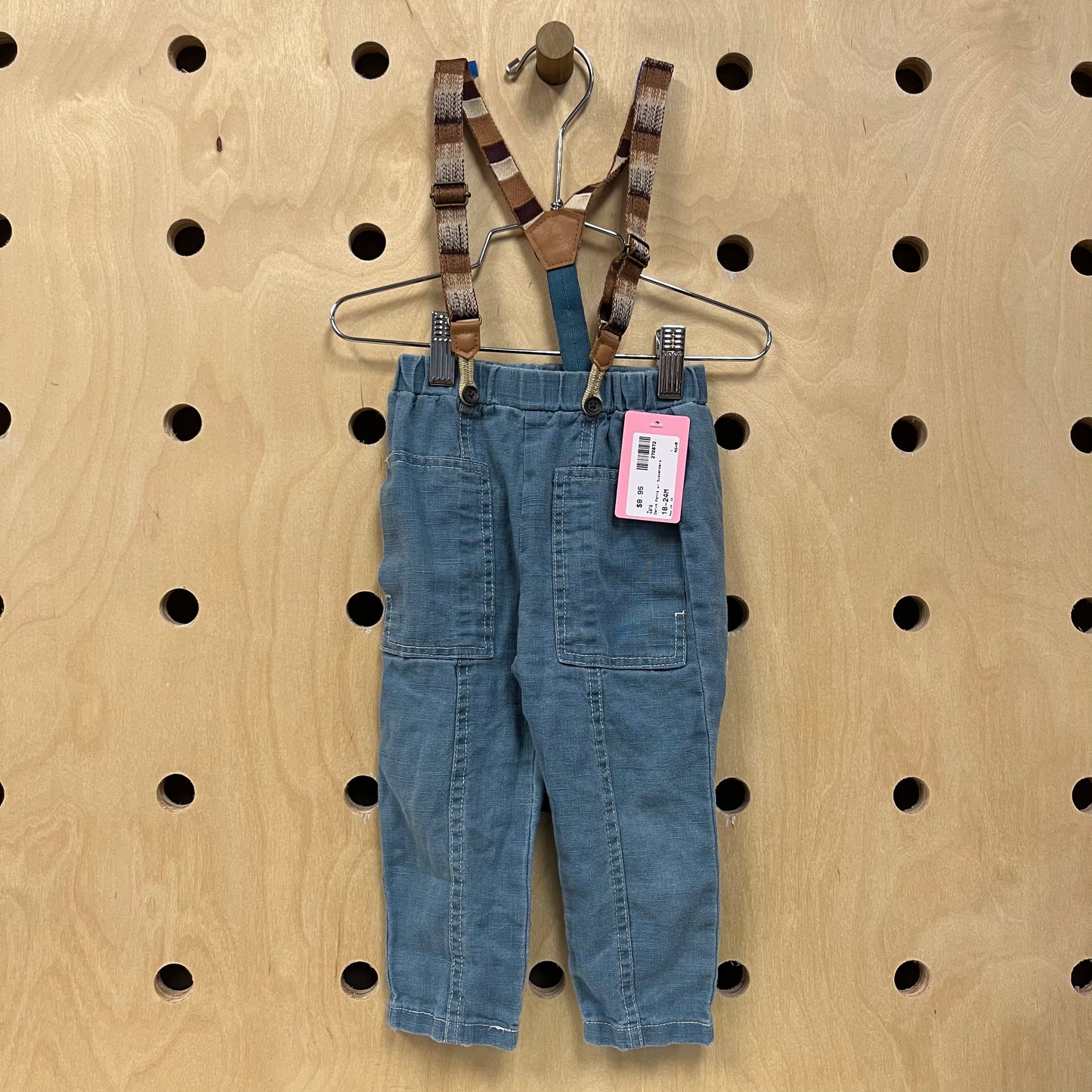 Denim Pants w/ Suspenders