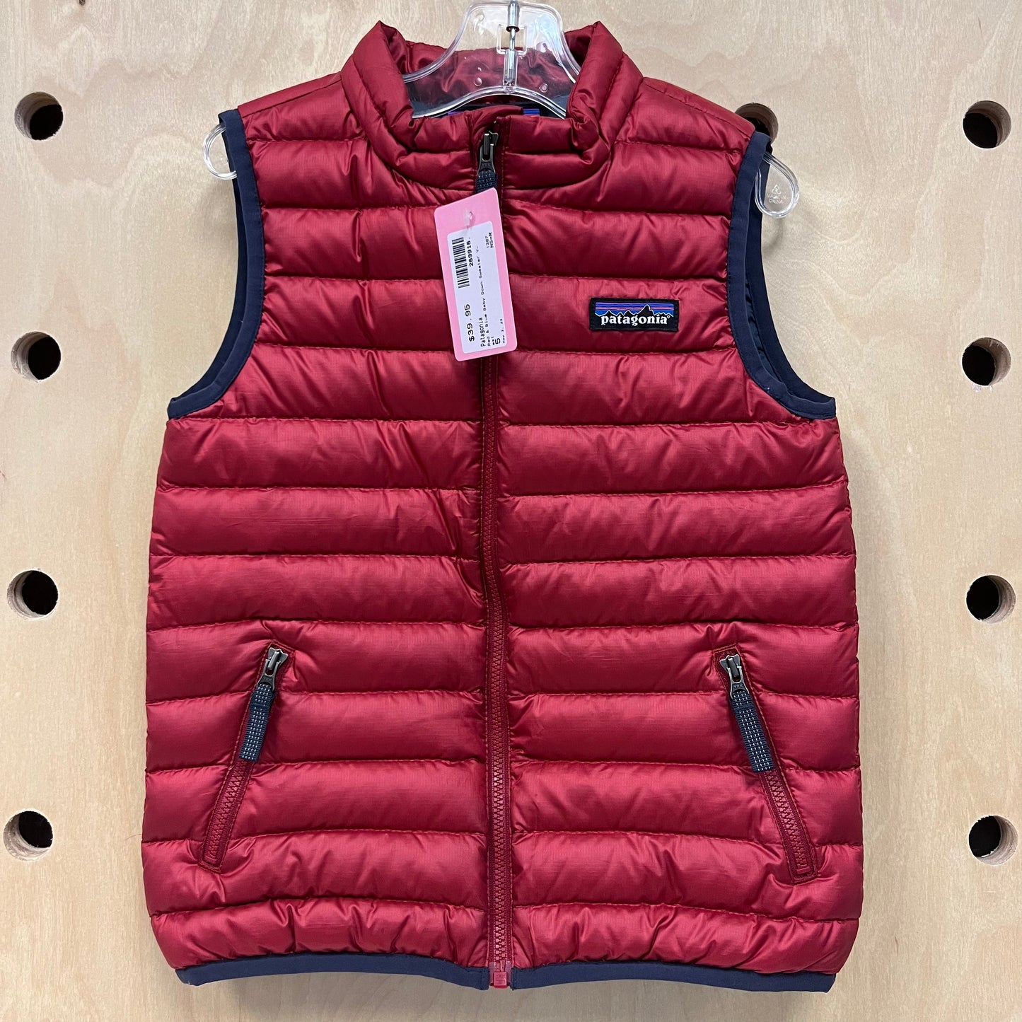 Red & Blue Baby Down Sweater Vest
