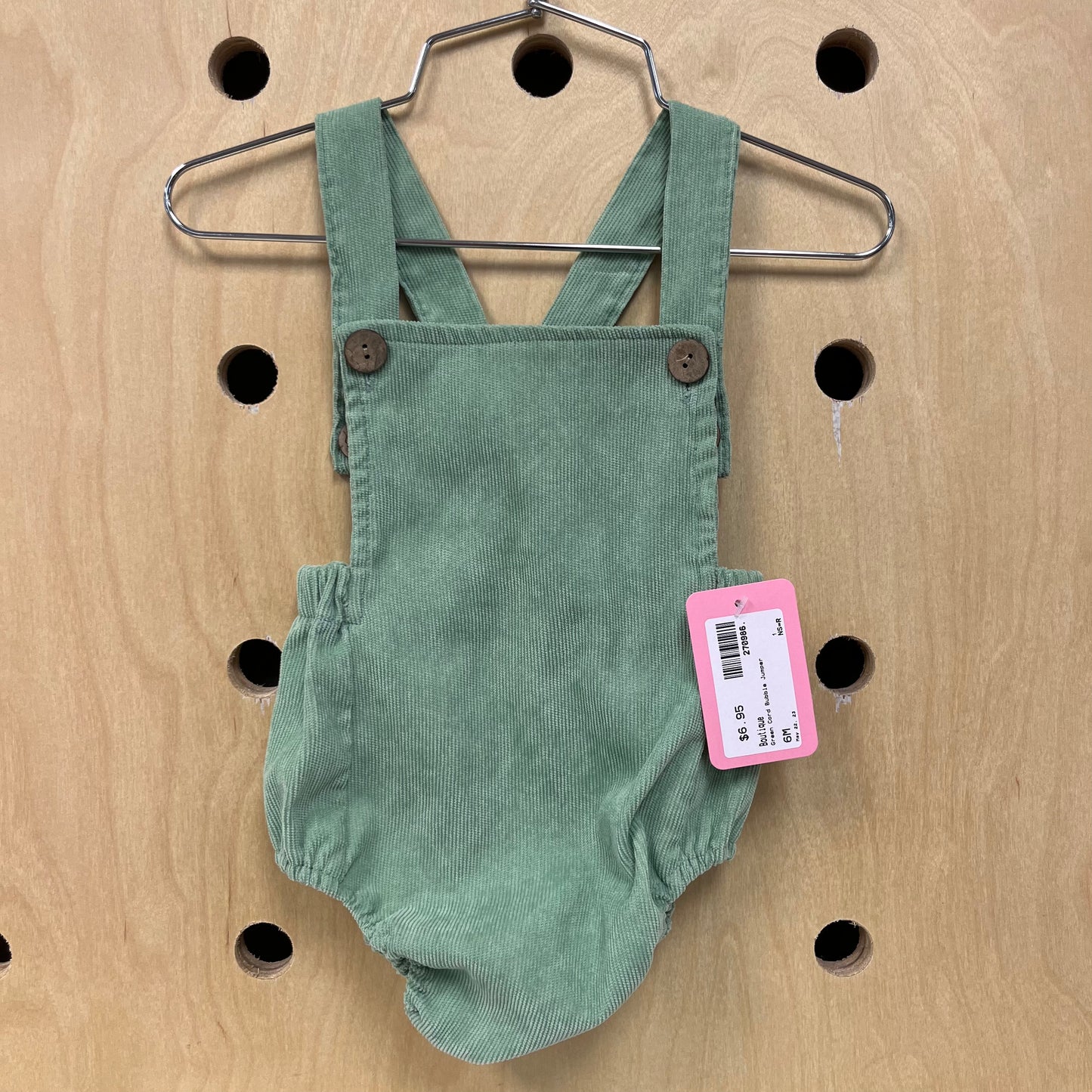 Green Cord Bubble Jumper