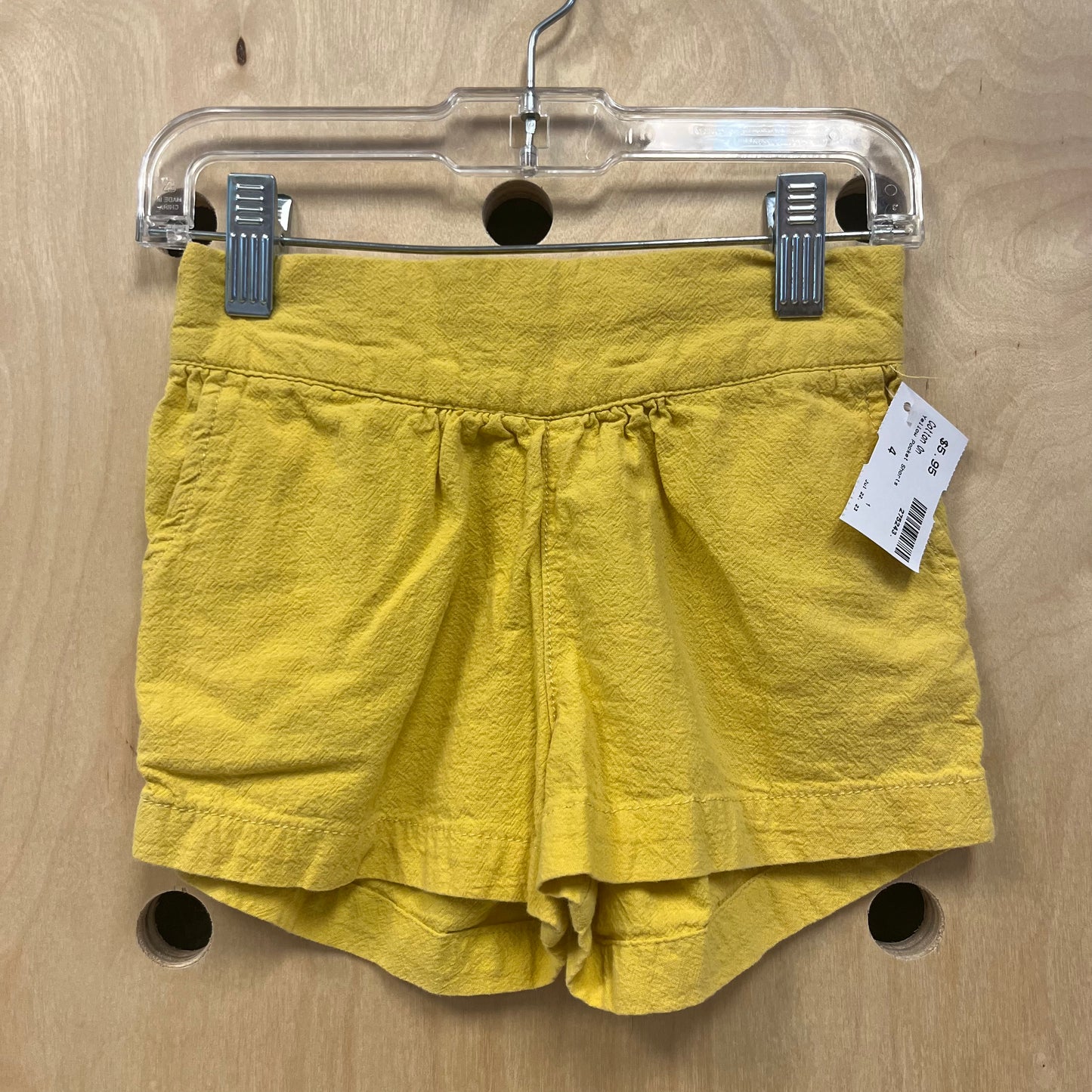 Yellow Pocket Shorts