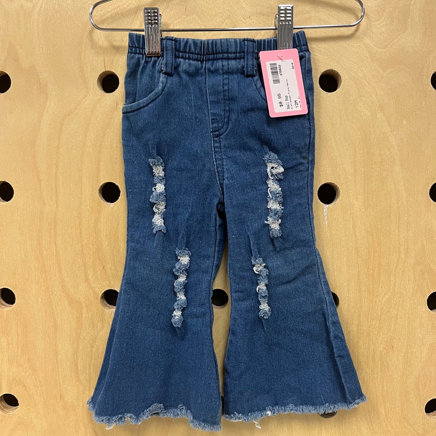 Distressed Flare Denim