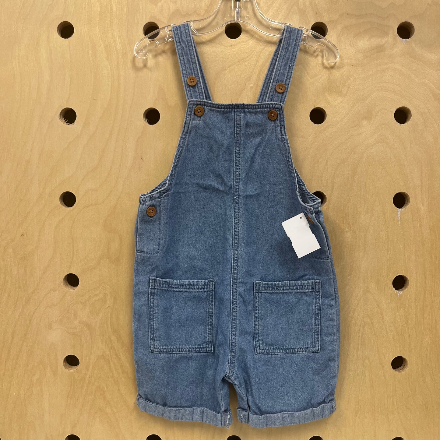 Blue Denim Overalls w/ Brown Buttons