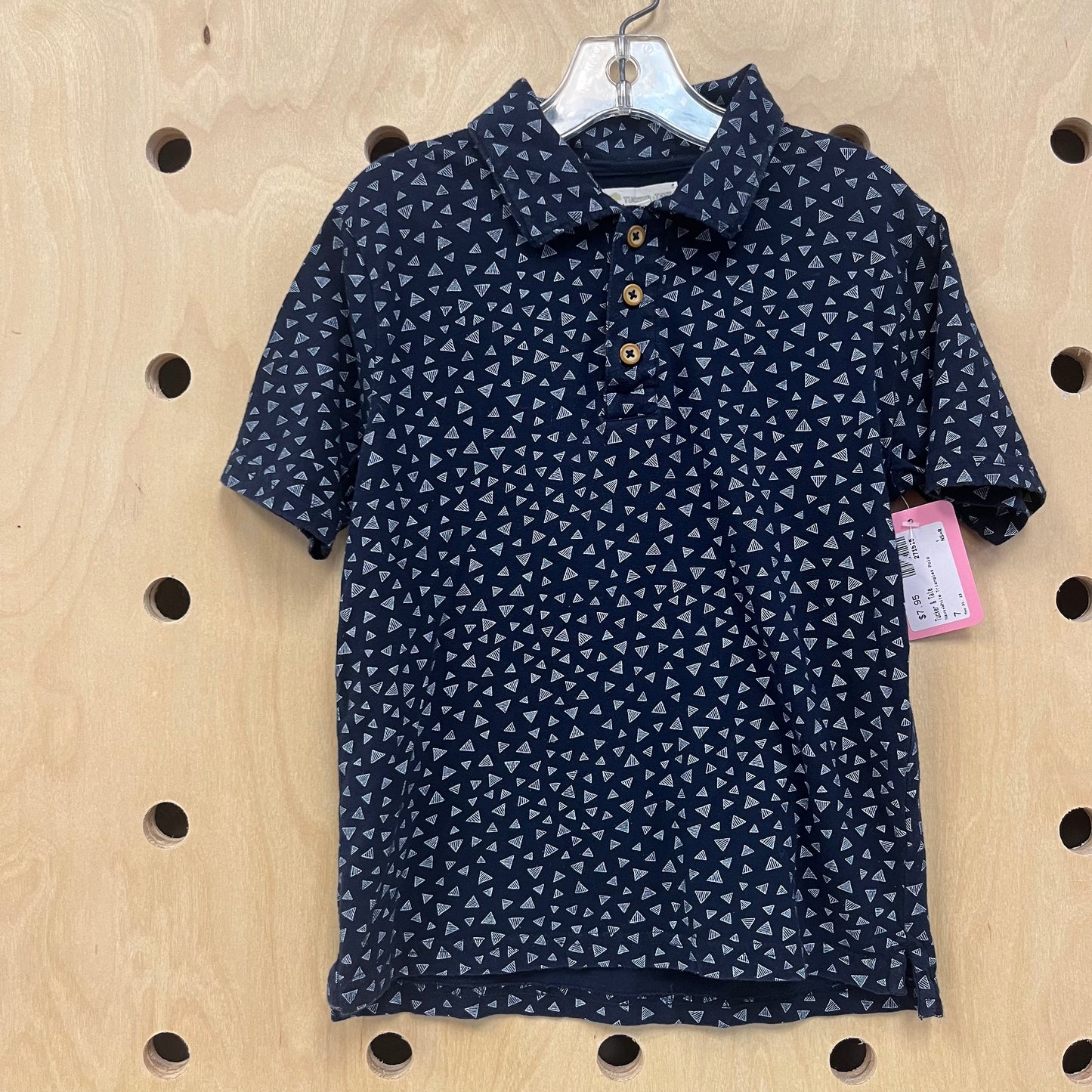 Navy+White Triangles Polo