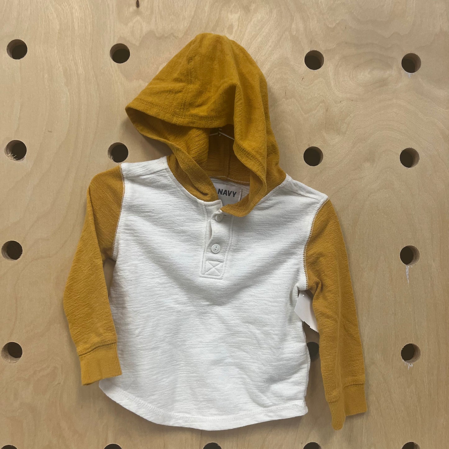 Yellow & White Knit Long Sleeve