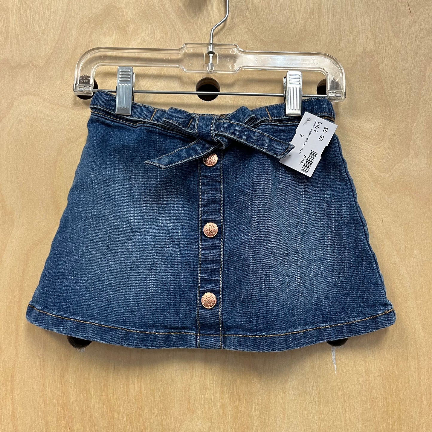 Denim Copper Button Skirt